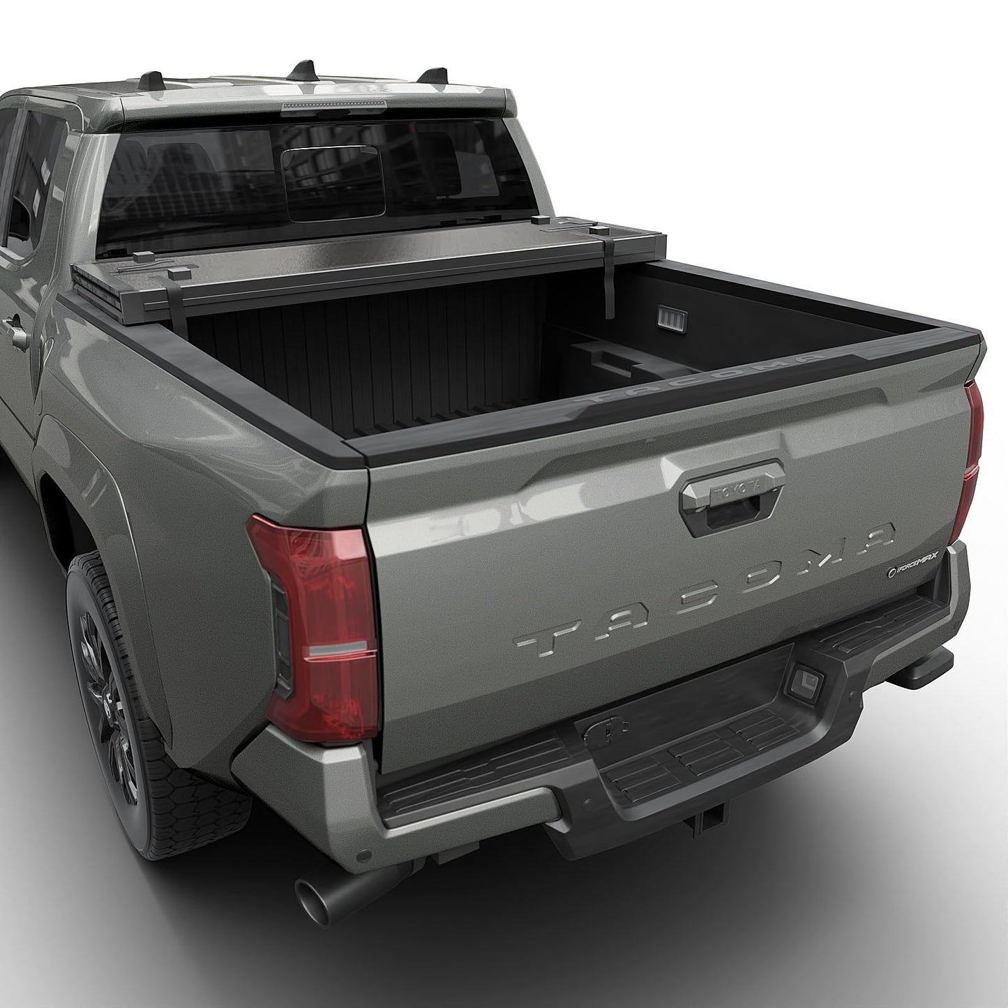 Tutel Hard Shell Folding Truck Bed Tonneau Cover|Fits 2016-2026 Toyota Tacoma w/OE Track System 5' 1" Bed (60.5") - TULH021