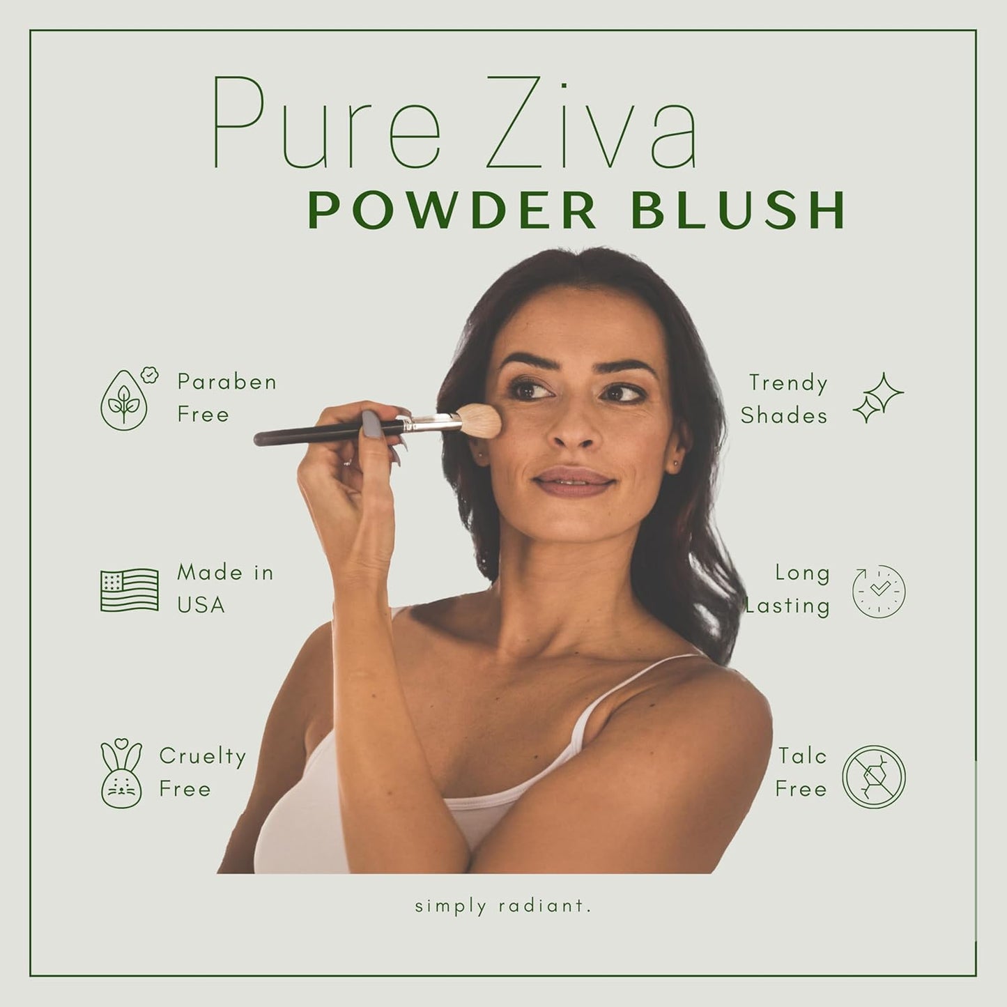 Baked Apple Pie Red Brown Purple Blush Pressed Cheek Blush Color Contour Powder, Talc & Paraben Free, 4 Grams, No Animal Testing & Cruelty Free
