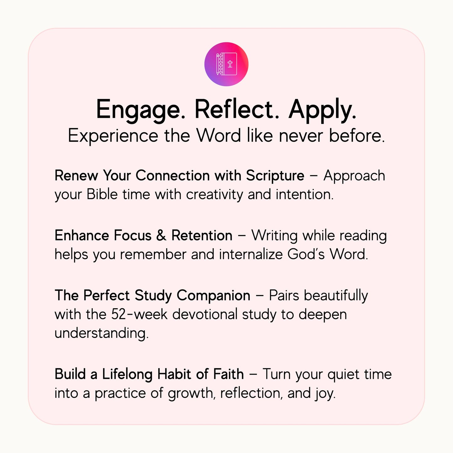 Official Spiral Bible® The Bible in a Year | 52 Week Guided Bible Study & Daily Reading Plan | Spiritual Companion & Journal for Adults & Teens | 8.5" x 11" Notebook