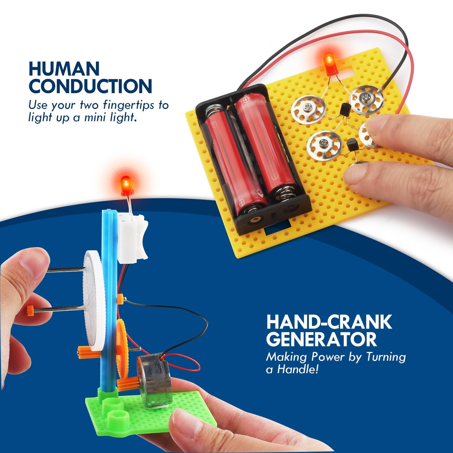 STEM Electric Circuit Kit for Kids Ages 8-12, Electrical Circuits Science Project Light Bulb Experiment, Educational STEAM Kits Electricity Toys Boys Girls Electronic Activities 6 7 8 9 10 12 Year Old