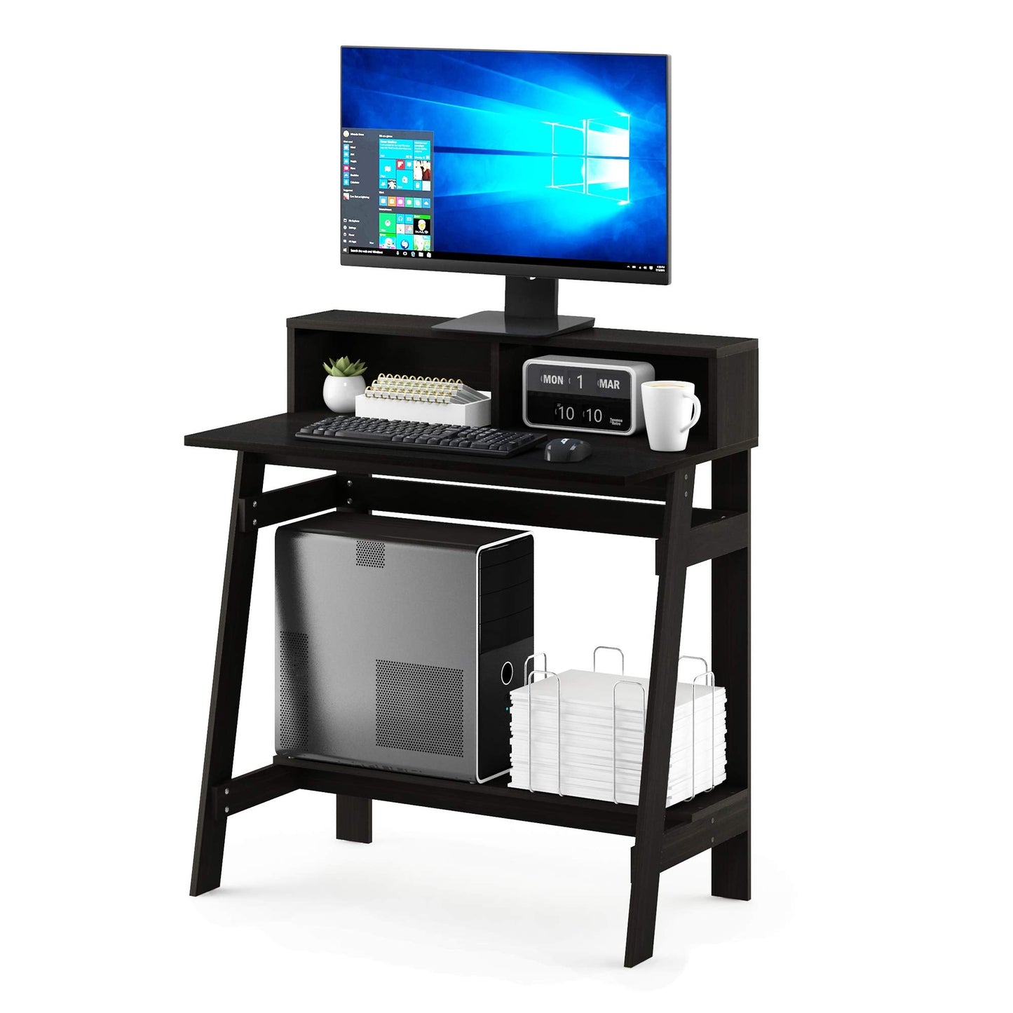 Furinno Simplistic a Frame Computer Desk, Espresso
