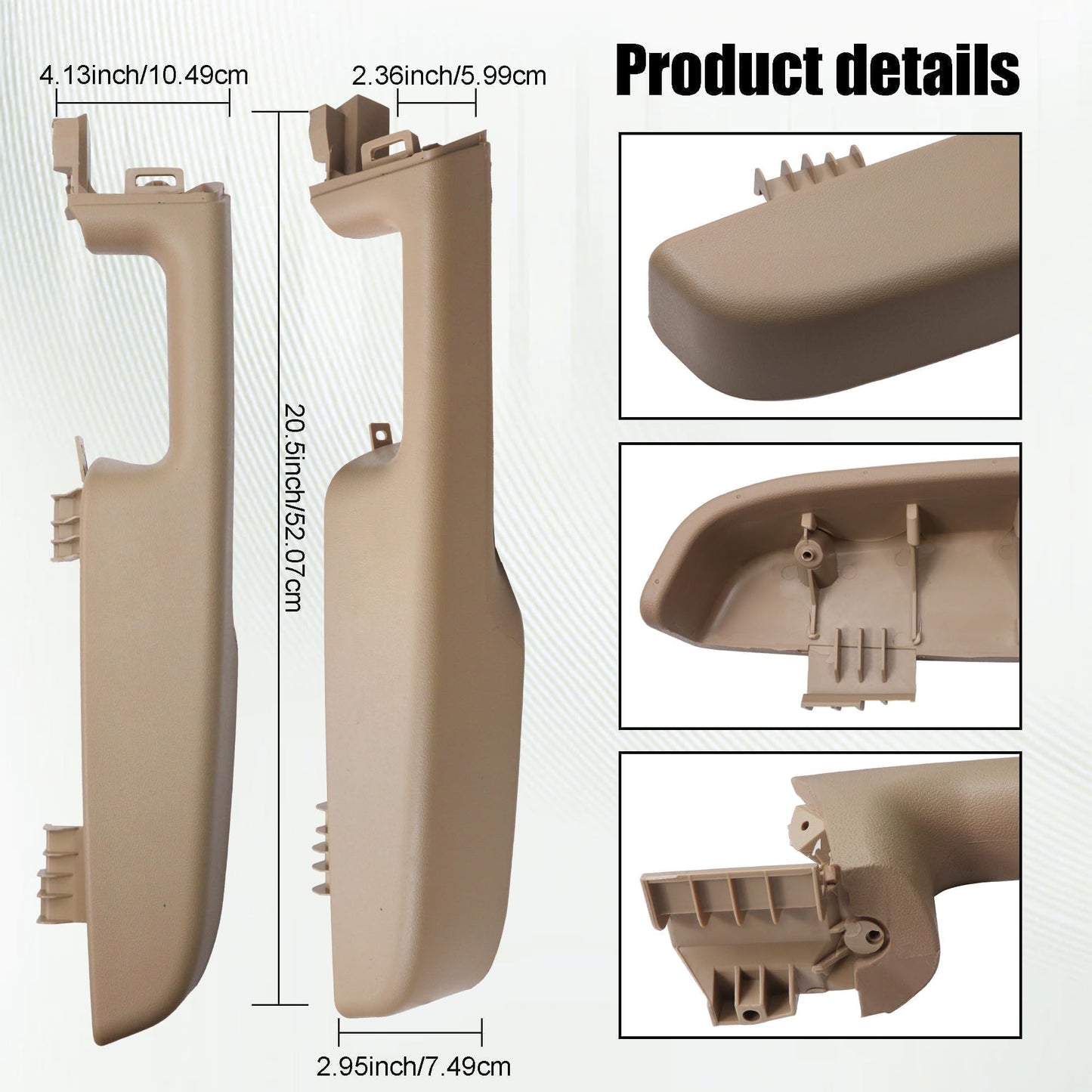 1 Pair Beige Door Armrest Handle Fit for Chevy Suburban Tahoe Avalanche Fit for GMC Yukon Fit for Cadillac Escalade 1999-2006 88981547 88981548 15703701 15703702 12472876 Front Left and Right Side