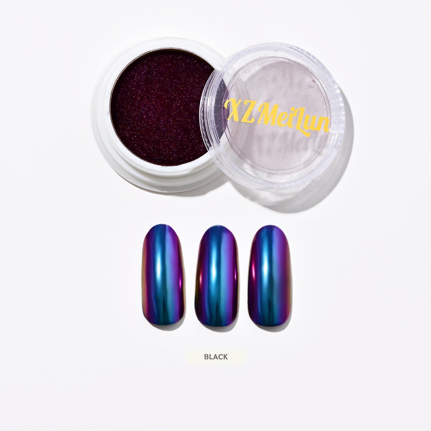 XZMeiLun Chameleon Chrome Nail Powder, Big-Capacity0.8g Aurora Yellow Turns Purple Mermaid Aurora Powder Pigment Pearlescent Nail Art Glitter Decoration, Can mixed With Builder Gel Nail Polish For Use