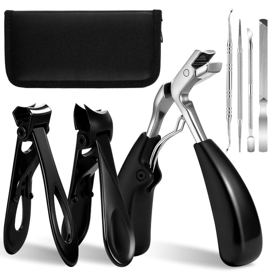 Toenail Clippers for Seniors Thick Toenails, 7-in-1 Ingrown Toe Nail Clippers, Professional Large Podiatrist Toenail Clippers Manicure Pedicure Kit for Men Women