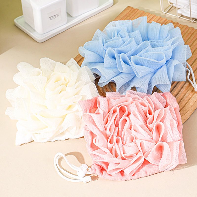 4pcs loofah washcloth Combo 2 in 1 bar soap loofah Pouch Holder Mesh Shower Ball for Exfoliating Body Wash Smooth Skin Free Loofah Dish Towel (Round Square)