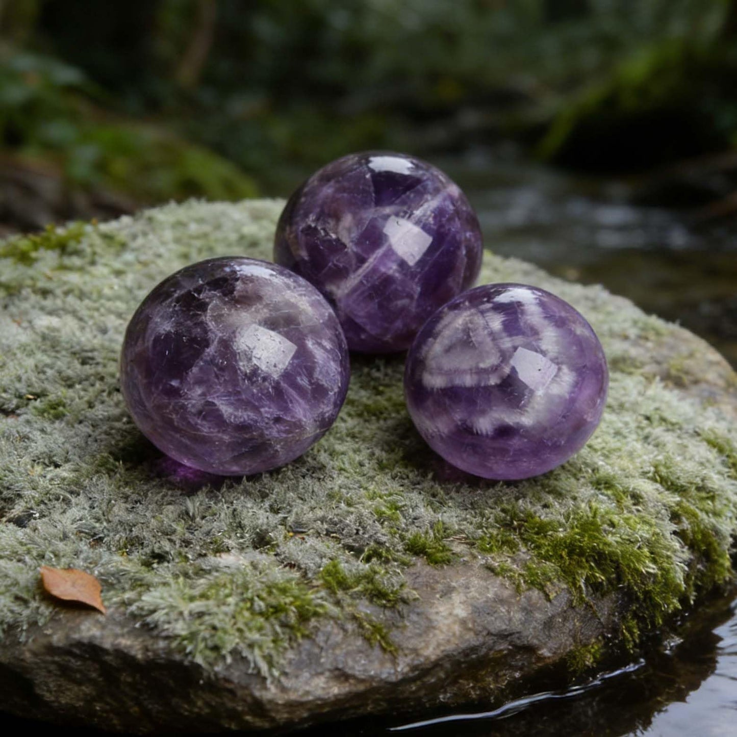 AierCrystal Natural Stone Crystal Sphere Feng Shui Home Decoration Ball Positive Energy Scrying Orb for Meditation Tool for Spiritual Space Purification Globe(Diameter5-6cm Amethyst Sphere)