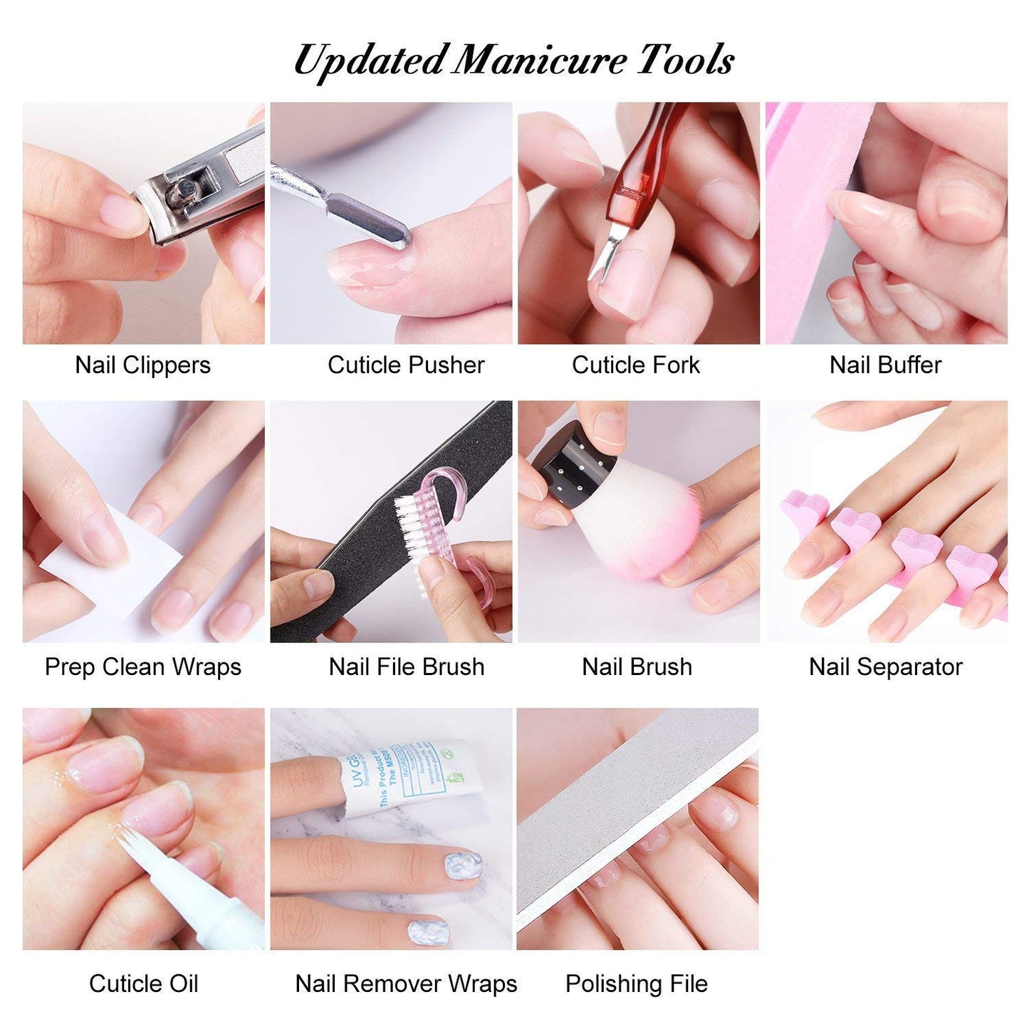 Vishine Gel Nail Polish Starter Kit with 48W SUNOne UV LED Nail Lamp Speed Dryer Manicure Tools 6 Pretty Colors Gel Polish Base and Top Coat #01