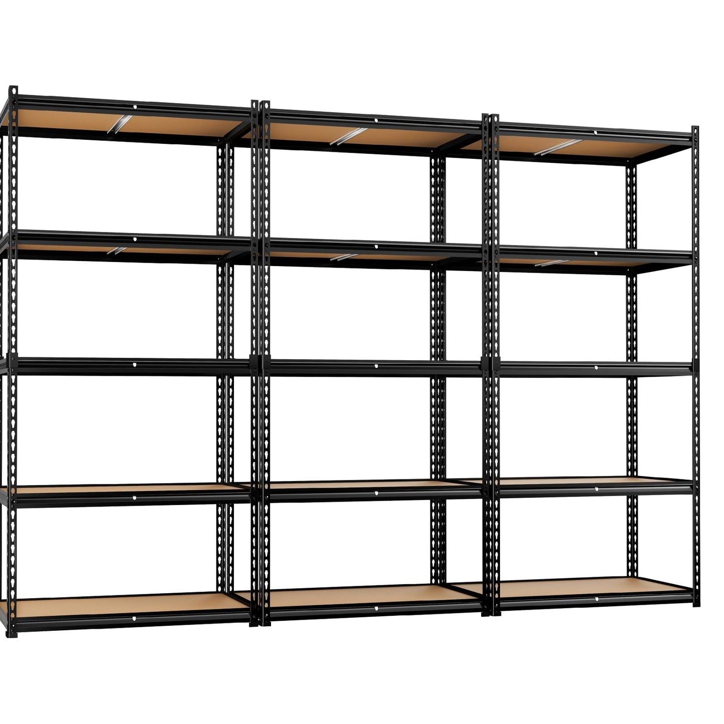 LEVELEVE 5-Tier Storage Shelving Unit, 2020 lbs Capacity, Heavy Duty Adjustable Metal Utility Shelf, 48" L x 18" W x 73" H for Garage, Kitchen, Pantry, Basement, Bathroom, Laundry, 3 Pack