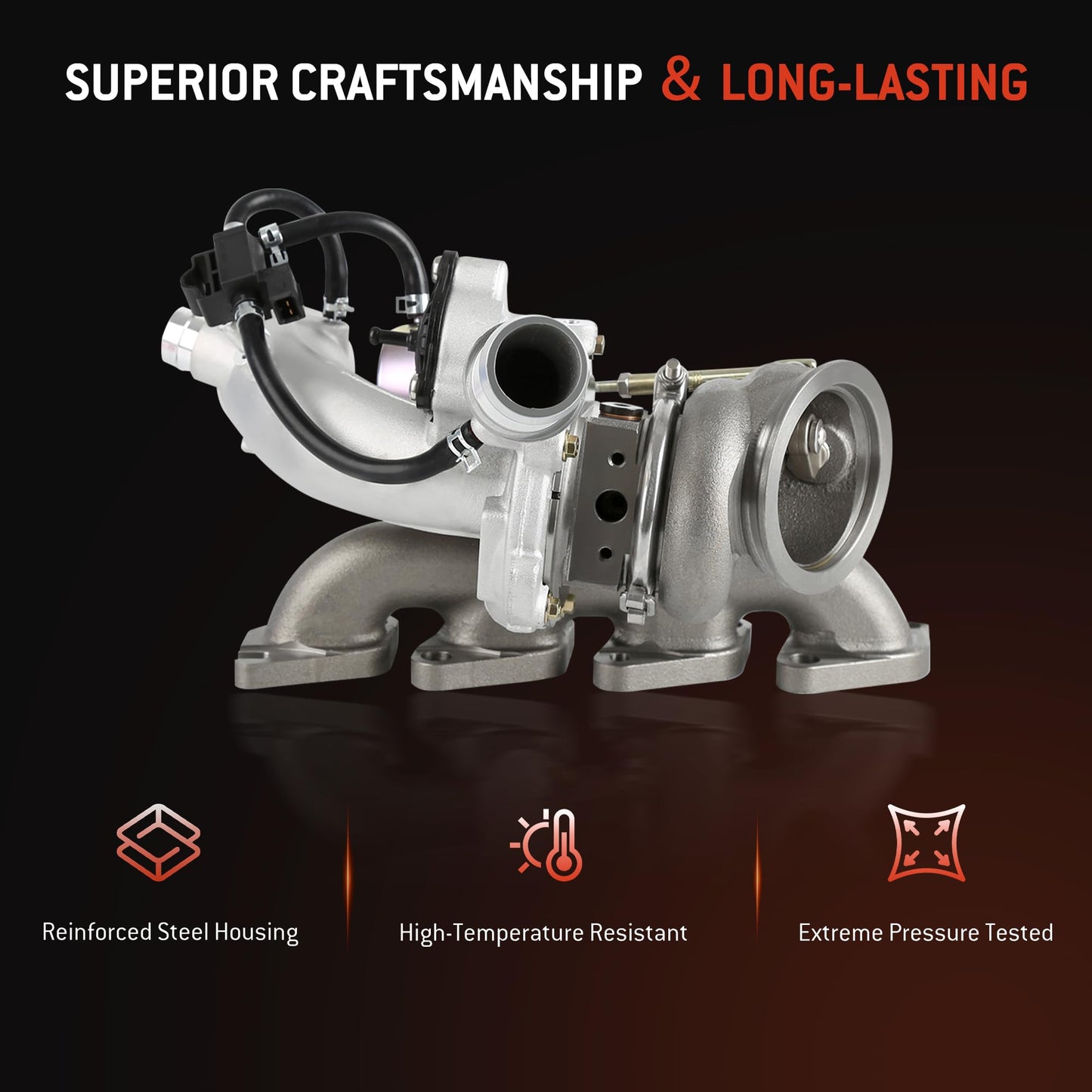 HYR Turbo Turbocharger and Complete Installation Kits Compatible with 1.4L Chevy Chevrolet Cruze 2011-2015, Trax 2013-2021, Sonic 2012-2020, Buick Encore 2013-2021, Turbo Charger Replace 55565353
