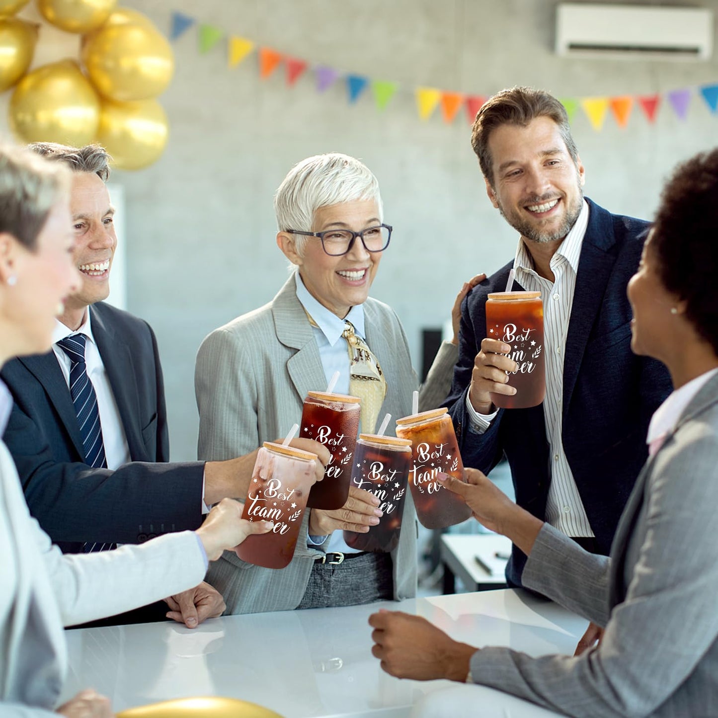 12 Set Employee Appreciation Gifts Bulk, Thank You Gifts for Coworker Staff Teacher Nurses Team, 16oz Can Shaped Beer Glass Cups Gift Box with Card for Women Men, Teacher's Day/Nurses Week