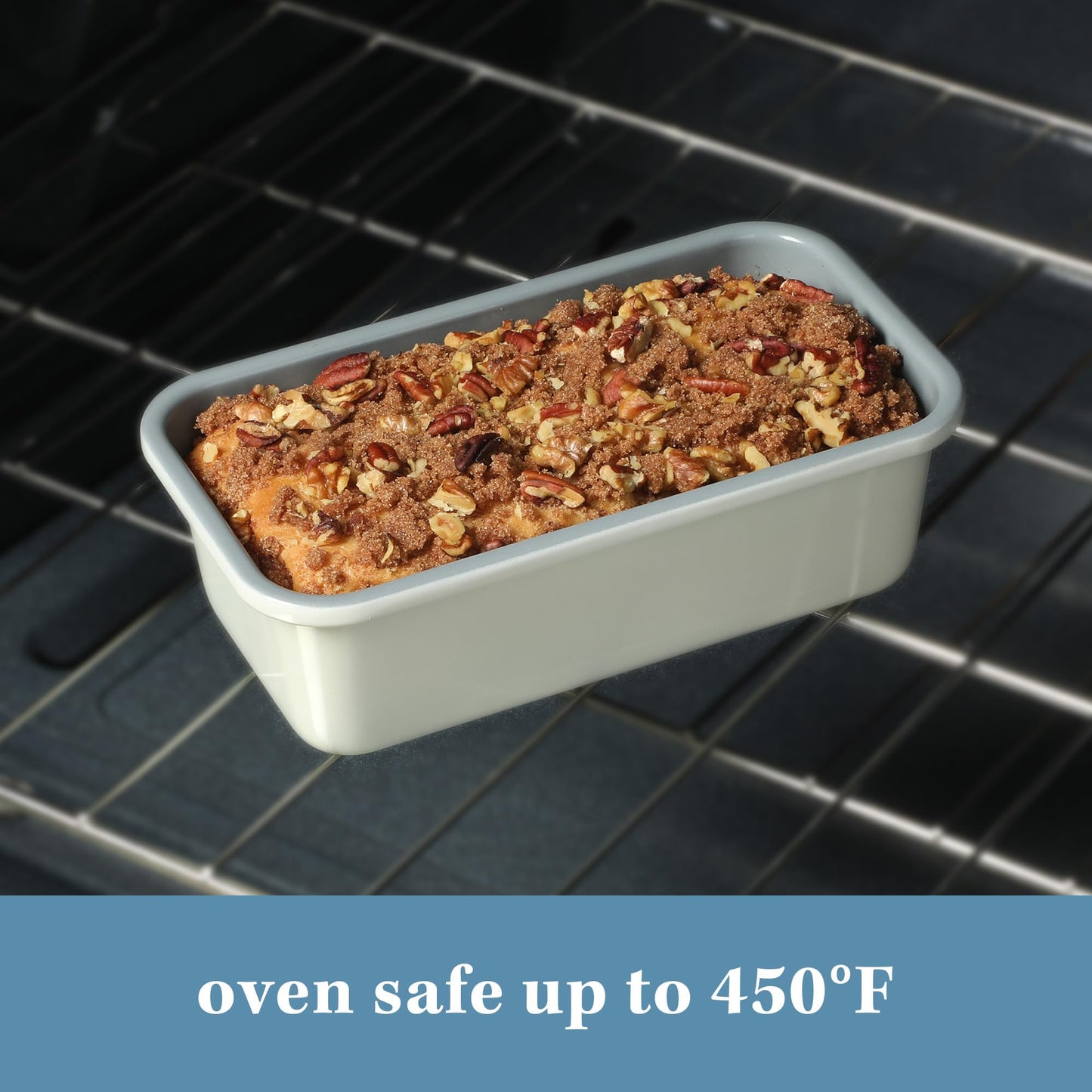 Sur La Table Kitchen Essentials Bake Sale 9 X 5 Inch PFOA, PFAS, PTFE Free Nonstick Loaf Pan - Linen White (Pack of 4)