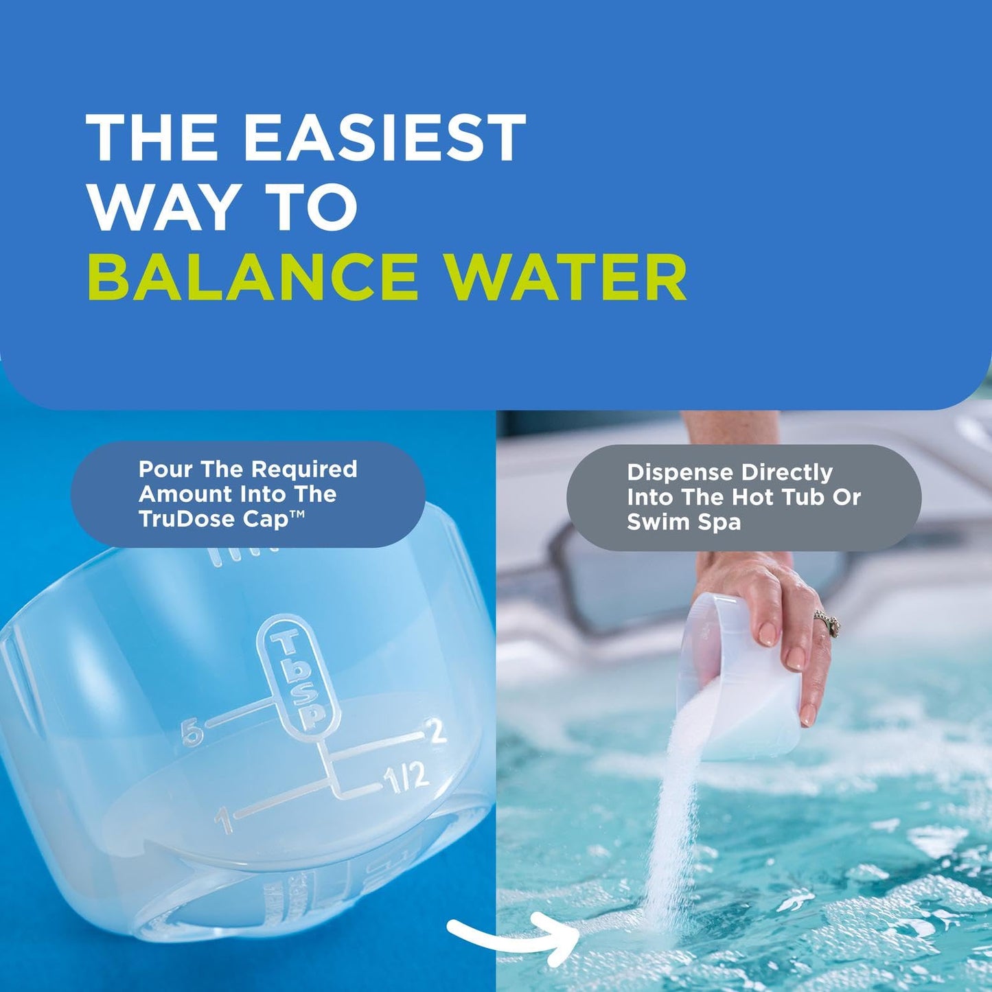 FROG DropH pH and Total Alkalinity Decreaser for Hot Tubs and Swim Spas - 3 lb Bottle with TruDose Measuring Cap for Easy Maintenance & Balancing - 2 Pack