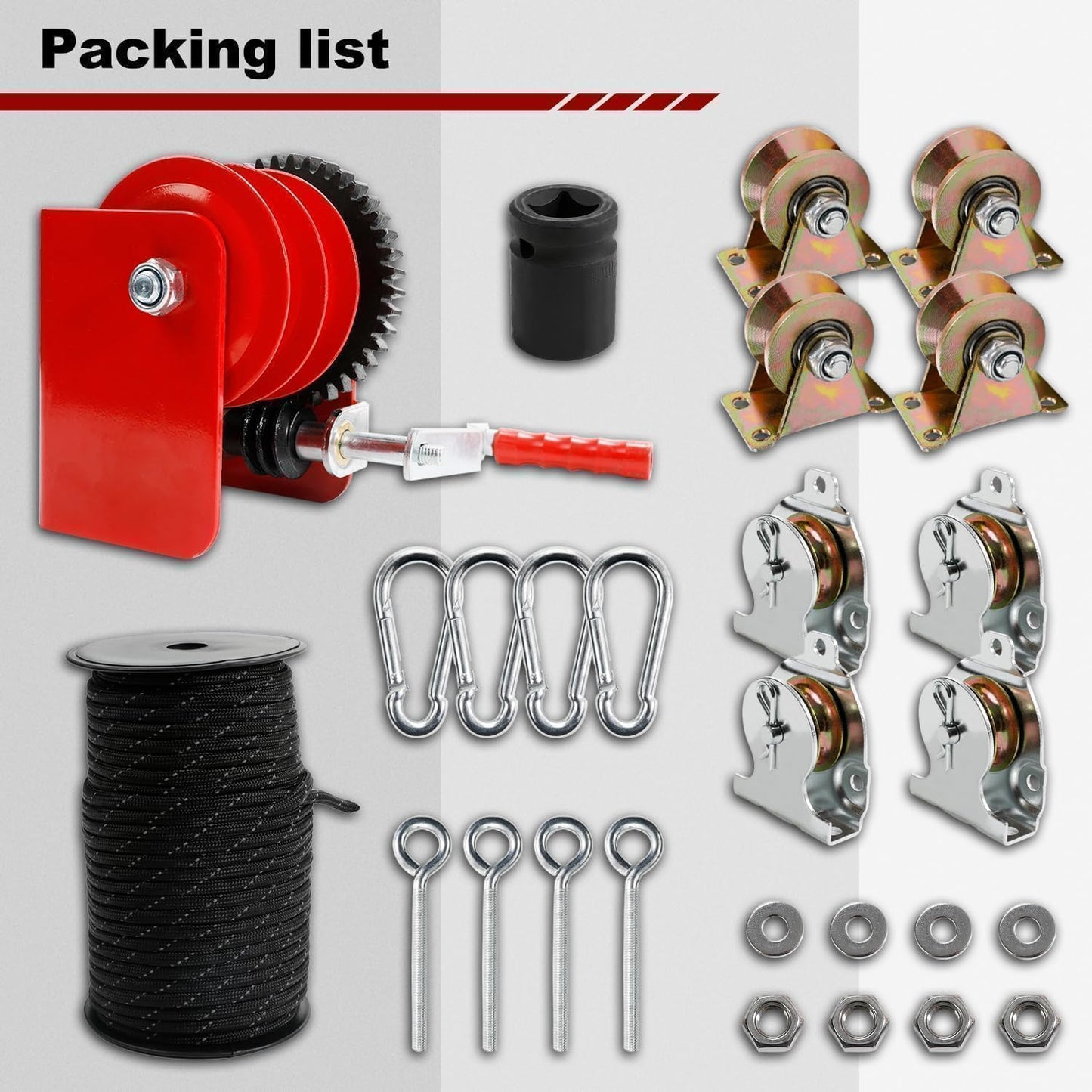 Overhead Garage Storage Lift Hoist, Heavy-duty Ceiling Mounted Garage Storage Lift System for Organization