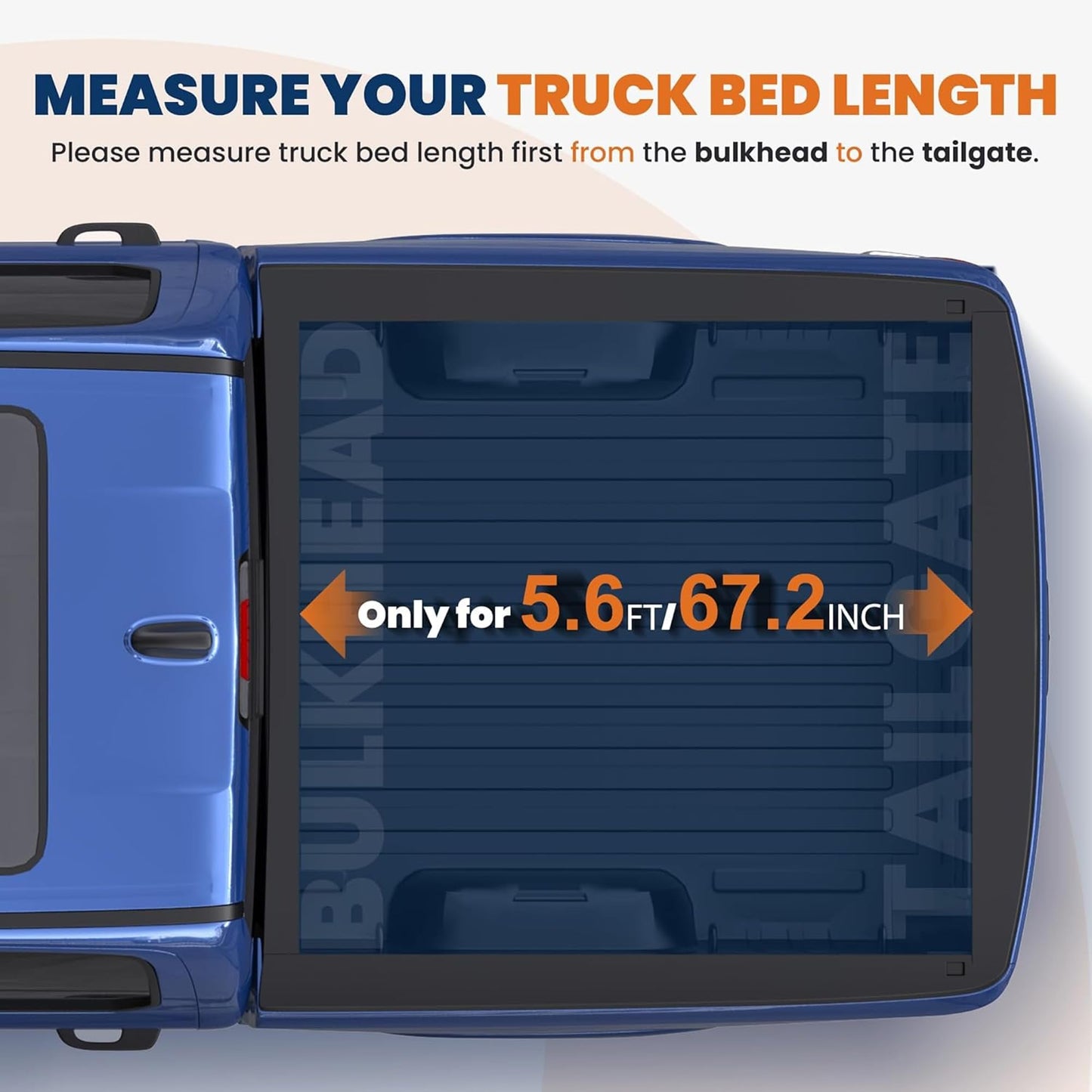 KUIPERAUTO Soft Tri-fold 5.6 Feet Bed Tonneau Cover Compatible for 2009-2026 Dodge Ram 1500 (Incl. 2019-2024 Classic & 2019-2026 New Body Style) W/o Ram Box Truck Bed