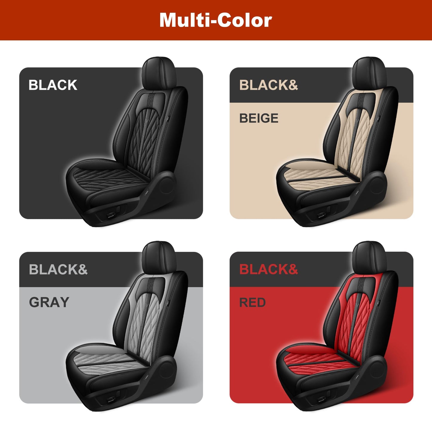 TTX LIGHTING Seat Covers Fit for Subaru Outback 2007-2026 Seat Covers Full Set Car Seat Covers Faux Leather Breathable Waterproof Car Seat Protector (5 Seats, Black)