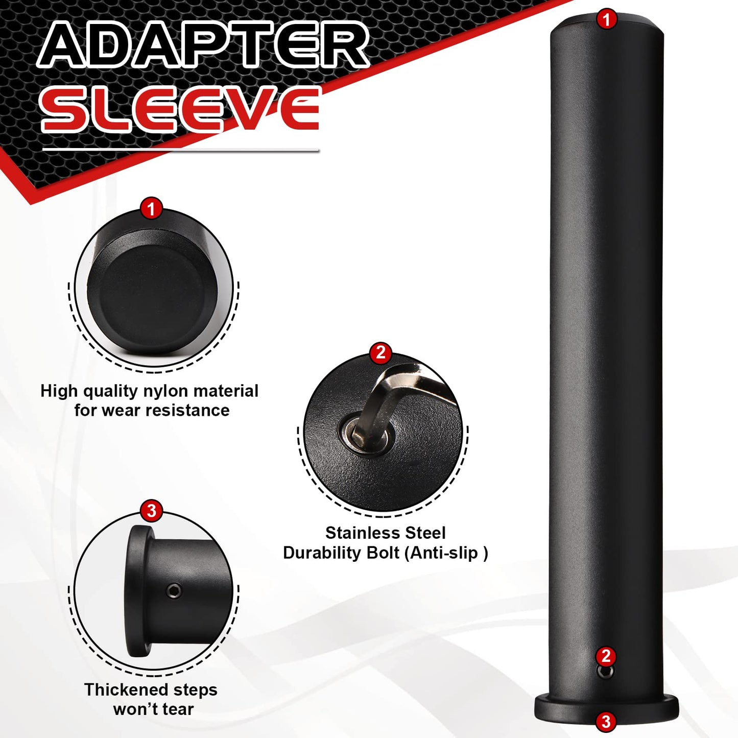 LIIIIIIKES Olympic Adapter Sleeve - Converts 1" Standard Weight Plate Posts to 2"" Olympic Weight Plate Posts (Pair) (11 inch)"