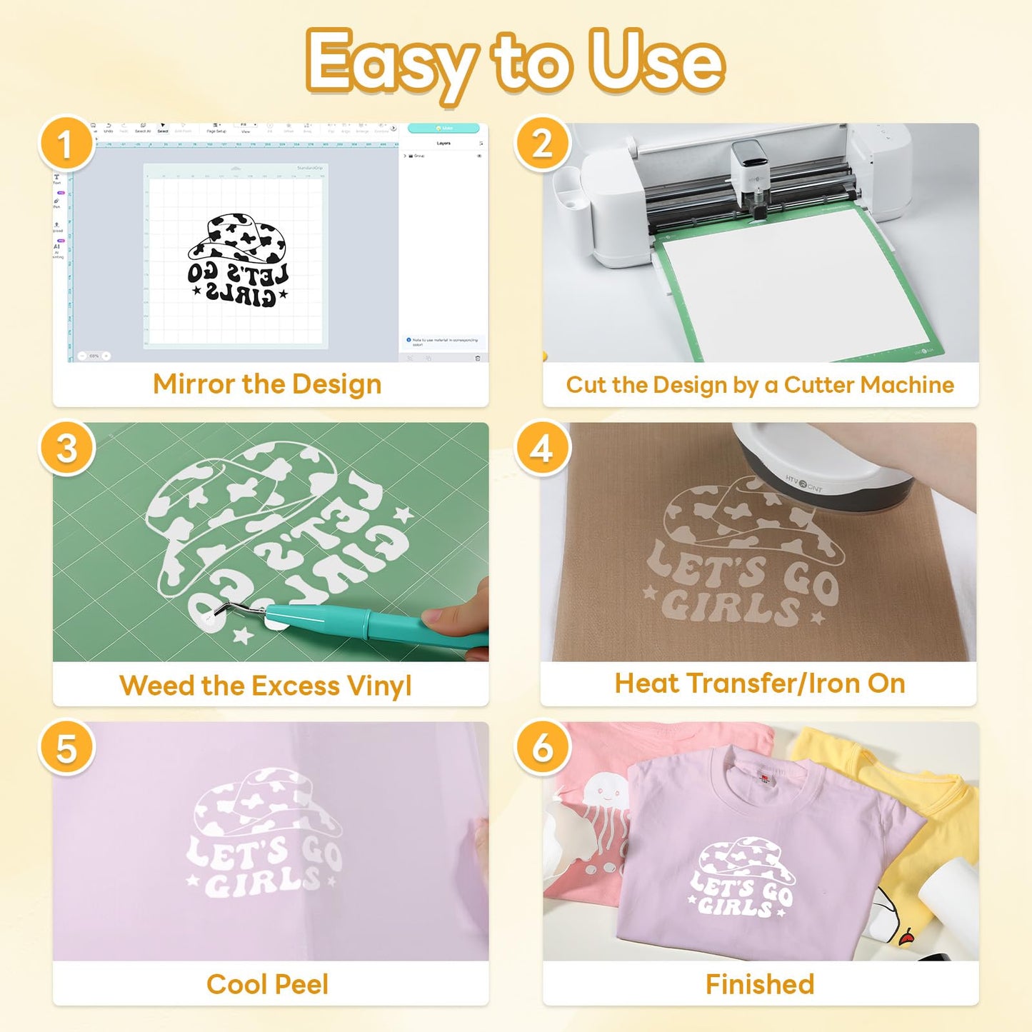 HTVRONT Auto Heat Press 2 & White Heat Transfer Vinyl - 12" x 45FT