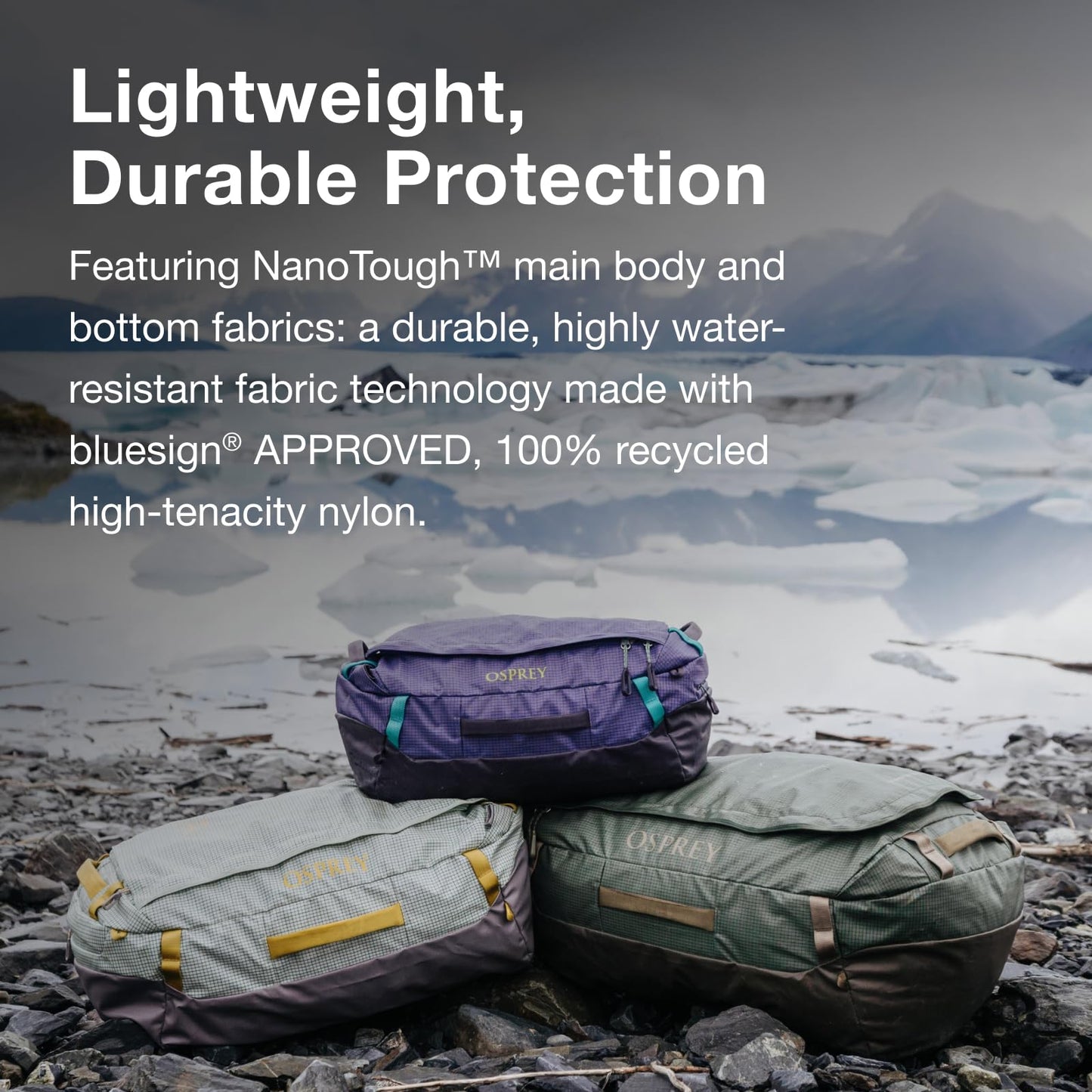 Osprey Transporter 95L Lightweight Travel Duffel Bag - Large Water Resistant Durable Gear Bag for Men and Women, Raven Black