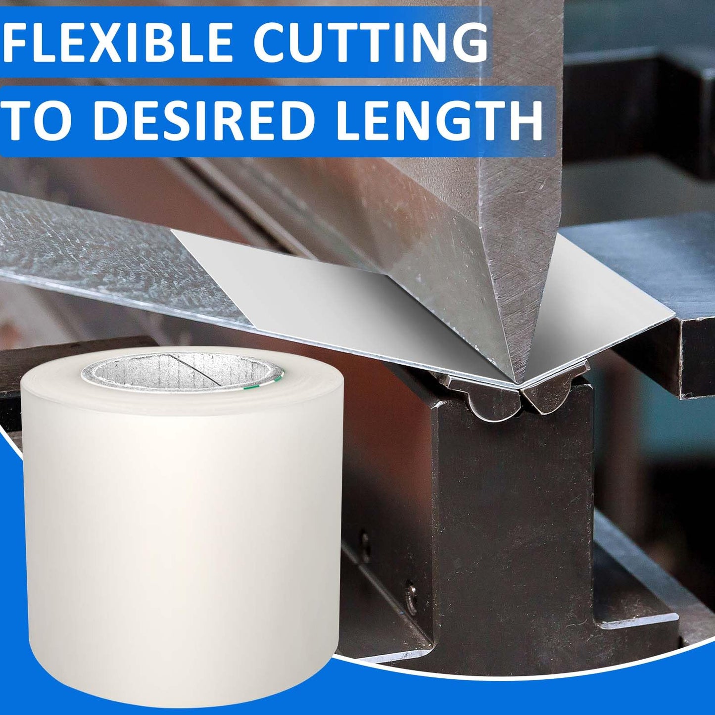 Press Brake Urethane Die Protection Film for Mark-Free Bending Solution, Durable Protective Coating for Defense Against Scratches, and Rust from Metal-on-Metal Contact (6" X .030" X 100')