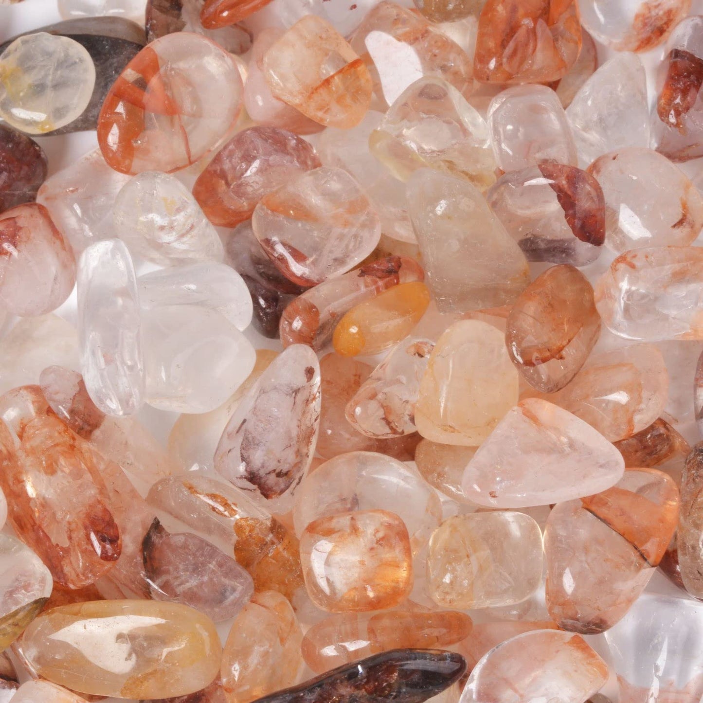 Natural Red Phantom Quartz Polished Chips Crushed Tumbled Stone Crystal Healing Embellishments 100 grams