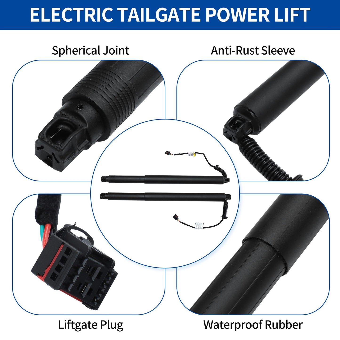 X AUTOHAUX Rear Left Right Tailgate Power Lift Support for Kia Sorento 2016-2020 Liftgate Power Hatch Shock Strut No.81770C5100/615103 Electric Trunk Power Liftgate 1 Pair
