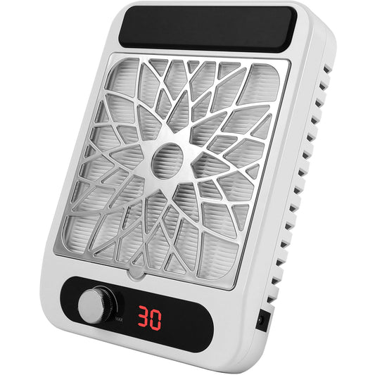 Nail Dust Collector Vacuum for Nail Techs – Powerful Suction, Quiet 3-Speed Fan, Reusable HEPA Filter, One-Knob Control, Compact Portable for Gel/Acrylic Nails, Salon & Home
