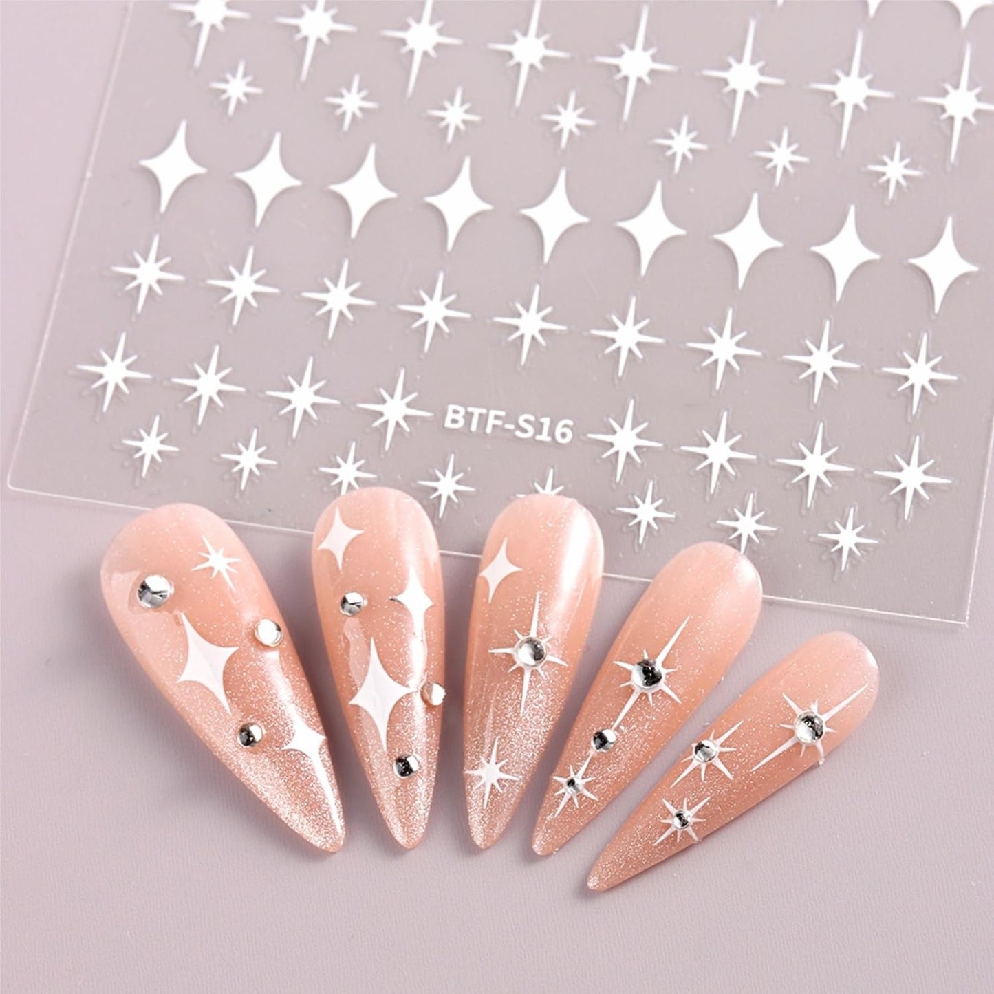 12 Sheets Star Nail Stickers for Nail Art 3D Self Adhesive Nail Decals Black White Silver Gold Star Nail Art Stickers Shiny Nail Design Stars Nail Supplies for Women Acrylic Manicure DIY Decoration