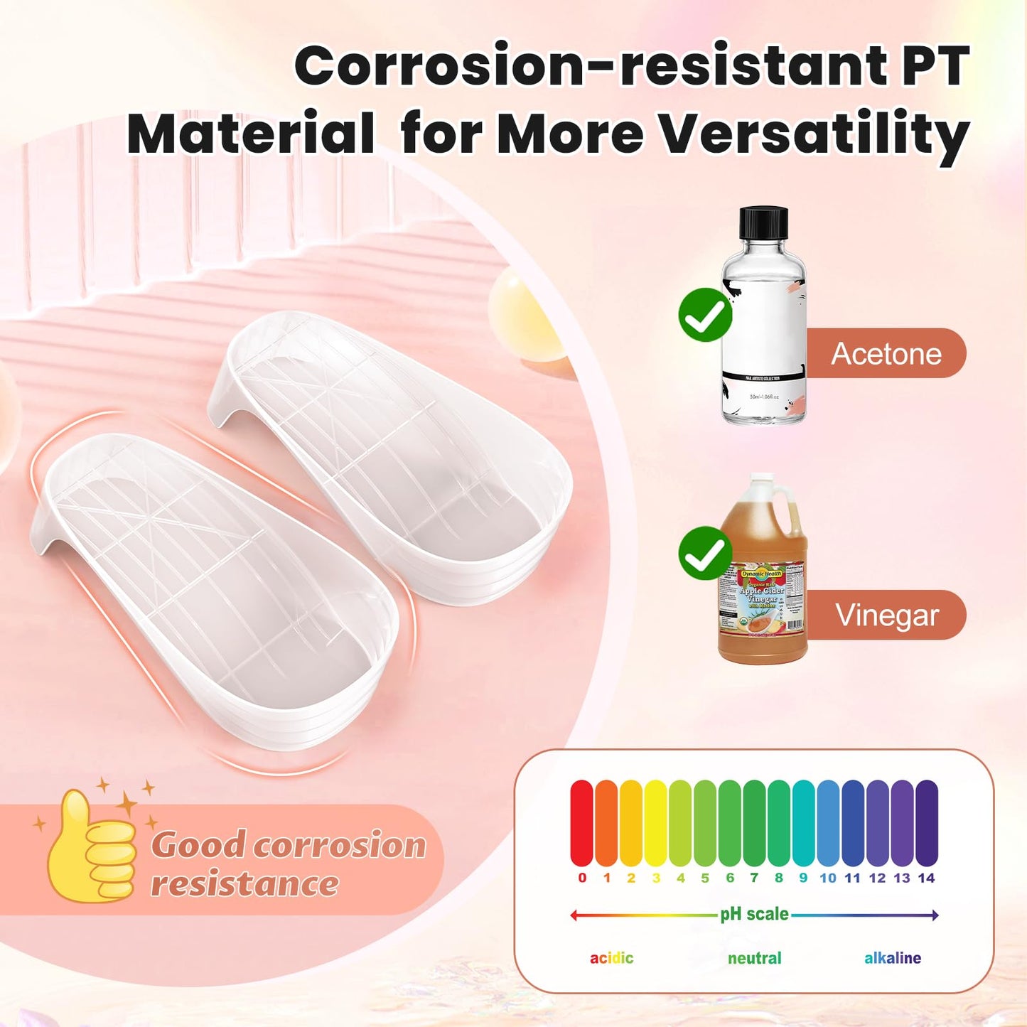 Yokilly Toe Nail Soaking Bowl: Large Size Acetone Proof Toe Soaking Tray for DIY enthusiasts Home Use - Shoe Design Foot Soaking Bath Tub for Soak Off Dip Powder Gel Polish Remover (Clear)