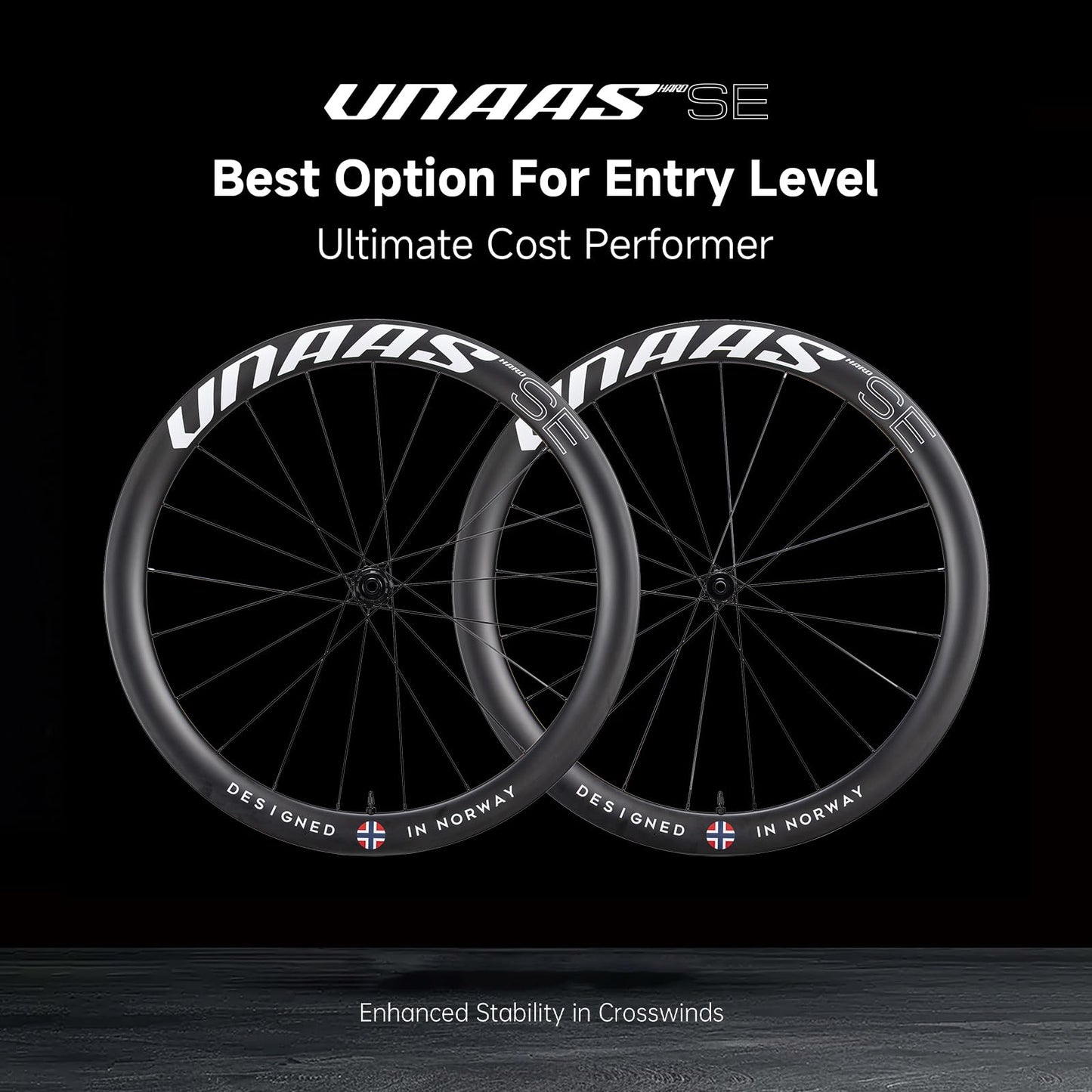 WINSPACE UNAAS HARD SE Carbon Fiber Wheelset 700C Disc Brake Ultralight 1580g 50mm Depth Road Bike Wheels, Tubeless Ready. (White Label, SHIMAN0 10-11-12S)