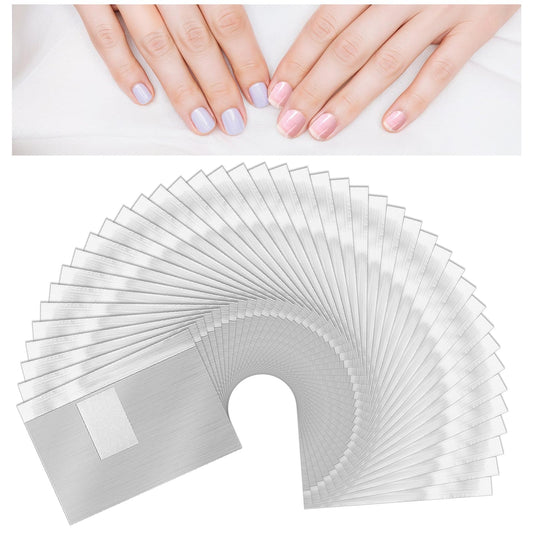 Ptwola 1000pcs Aluminium Foils Nails Polish Remover, Soak Off Wraps Finger Nail Gel Polish Removal Tool with 0.79x1.18inch Pre-attached Lint Free Cotton Pads