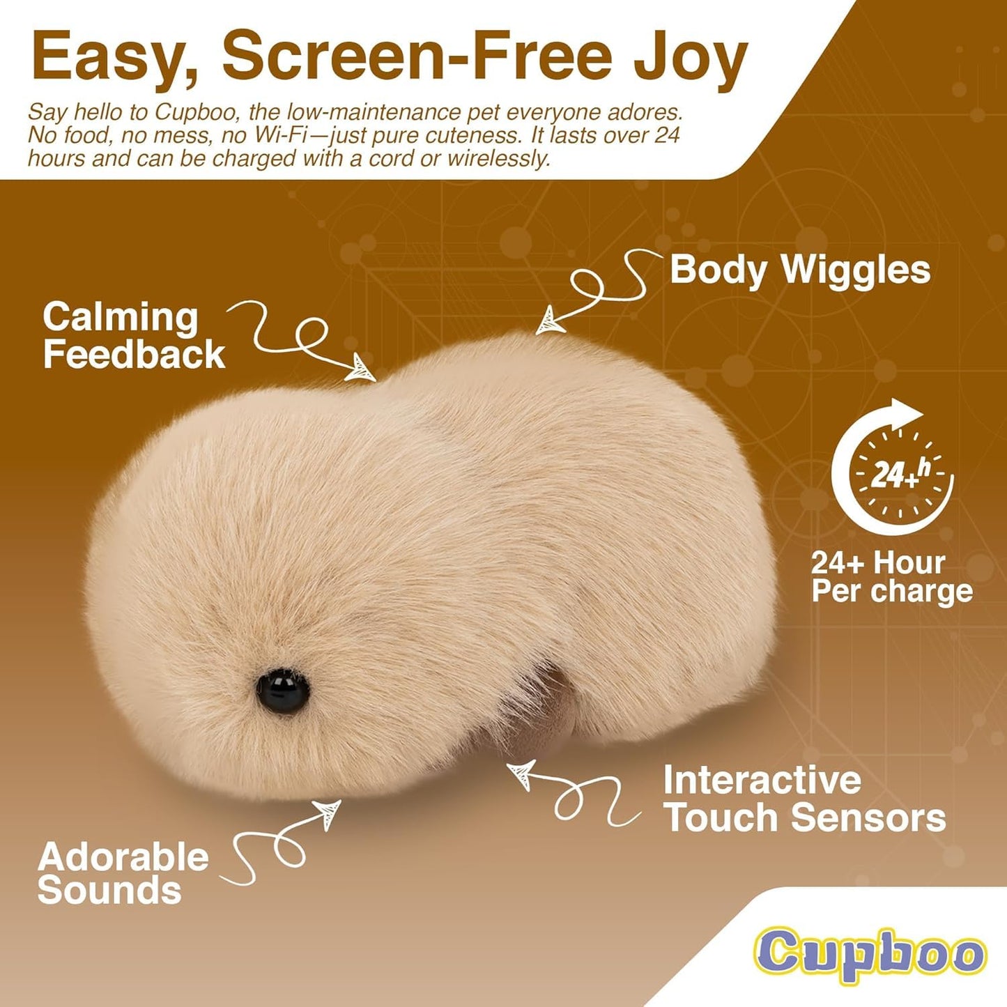 cupboo Interactive AI Plush Companion Pet– Privacy Safe Smart Adaptive Learning Emotional Support Robot Pets, Anxiety Relief Comfort| Ideal Toy Gift for All Occasion(Purple)
