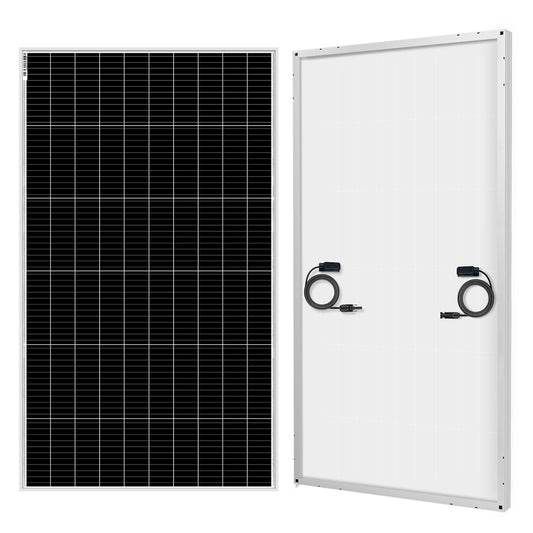 DOKIO 200W Monocrystalline Solar Panel 12V, Half-Cell High Efficiency Glass Module with Aluminum Frame, MC4 Connector, Pre-Drilled Holes for RV, Boat, Roof, Off-Grid Power