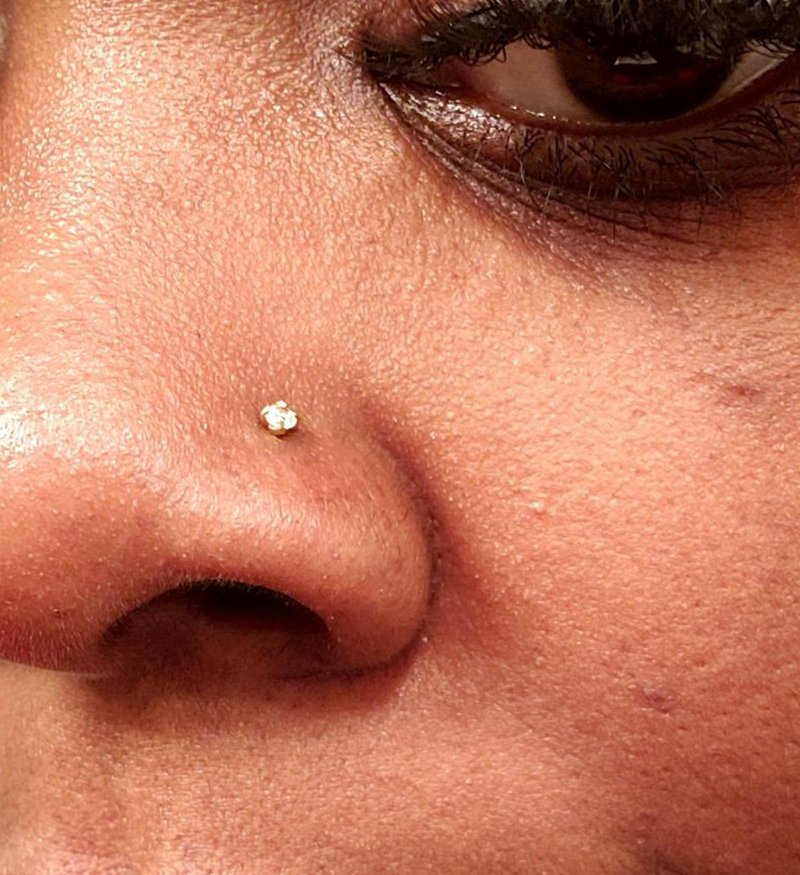 QWALIT 2pack Nose Ring Piercing Kit - Gold Nose Piercing Gun Kit