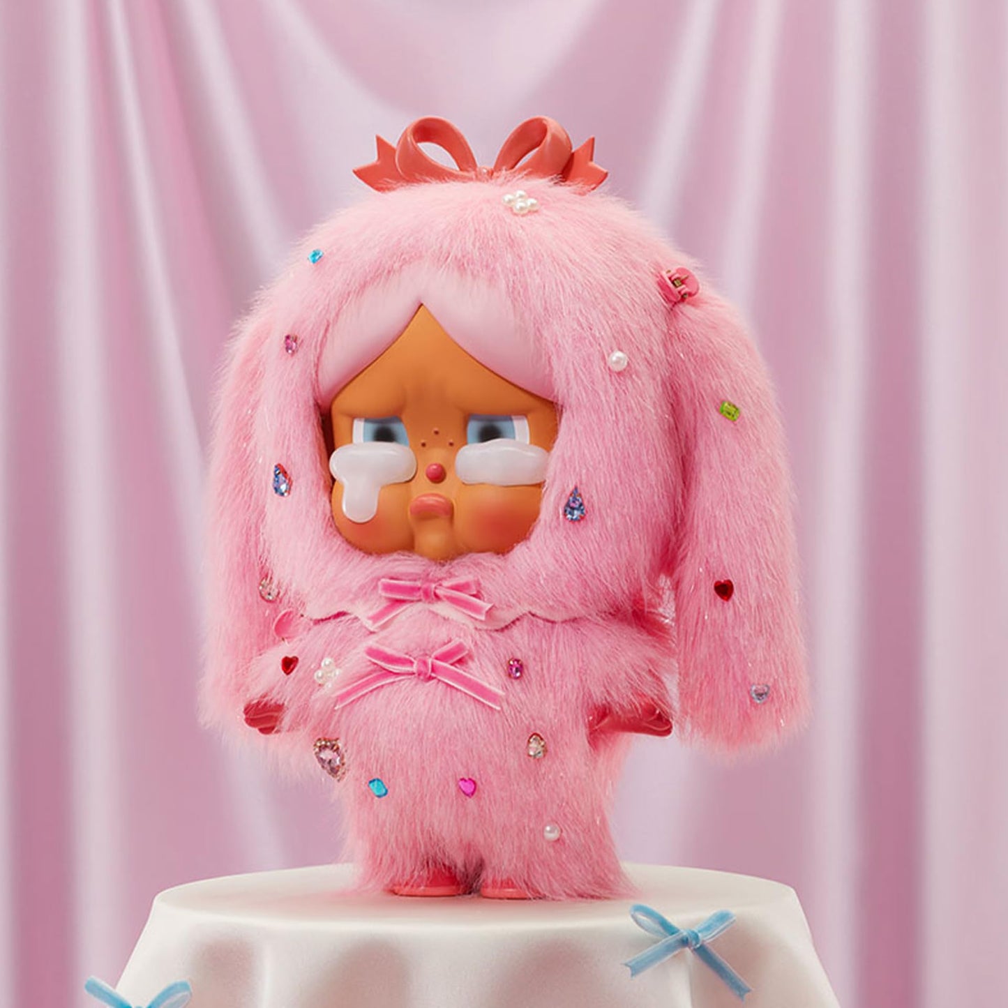 POP MART MEGA Crybaby 400% Crying in Pink 27.6cm/ 10.87inches Figurine, Toys for Mordern Home Décor, Collectible Art Toy