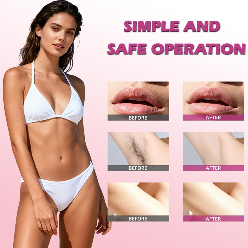 Bikini Trimmer for Women, Painless Electric Razor for Pubic Hair, Face, Legs, Underarms, IPX7 Waterproof Shaver with Ceramic Blades, USB Rechargeable, Portable for Travel, Gifts for Women (Gold)