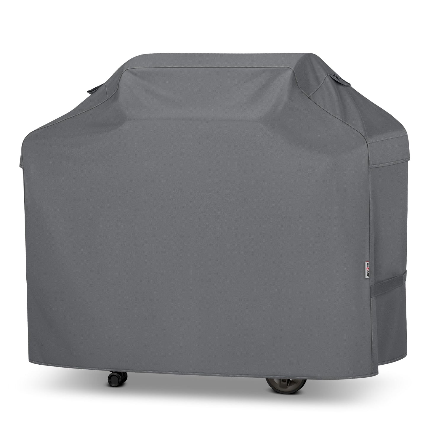 Unicook 55 Inch Grill Cover for Outdoor Grill, Heavy Duty Waterproof Gas BBQ Cover, Outside 3-4 Burner Barbecue Covering for Weber, Char-Broil, Nexgrill, All Weather Resistant, Grey