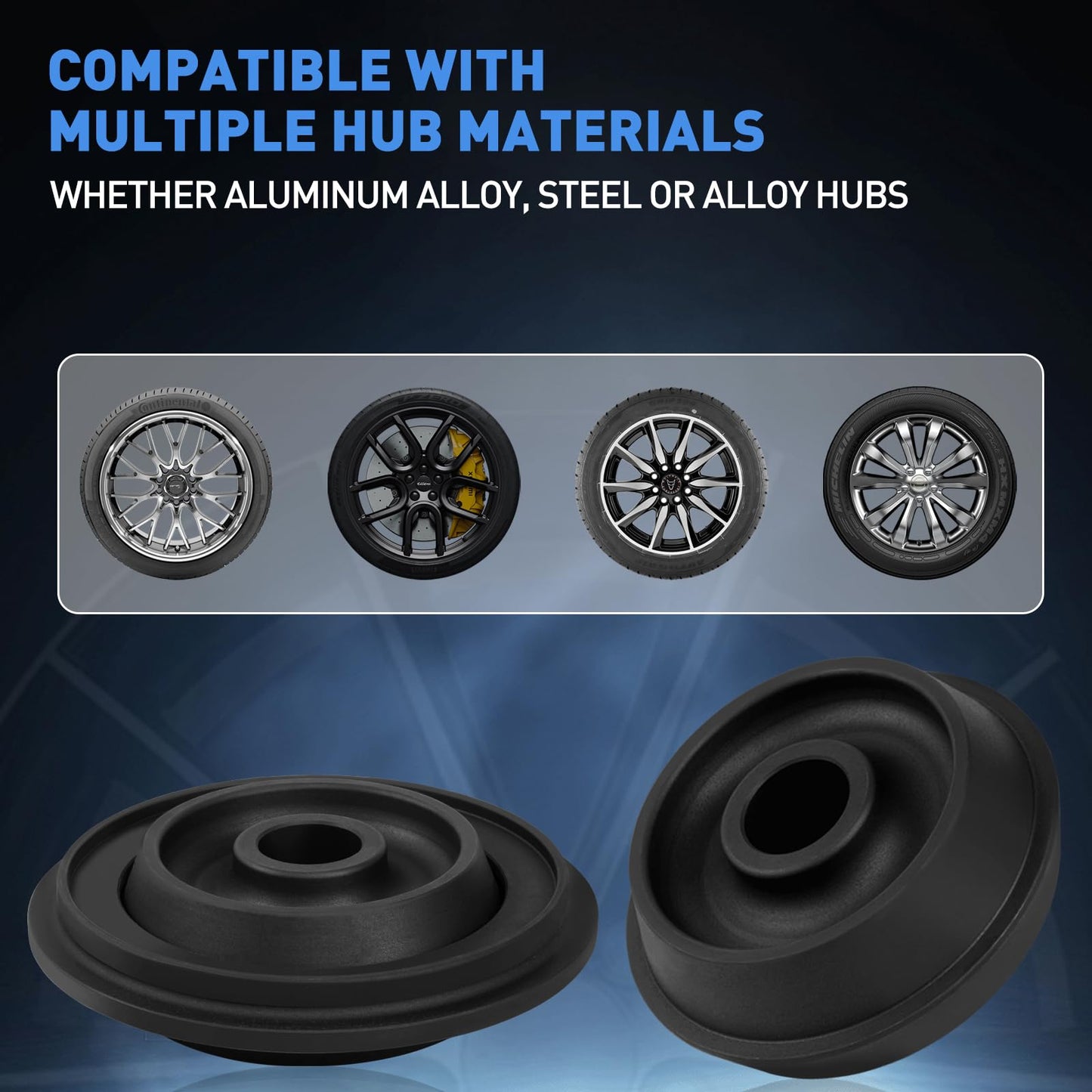 40mm Wheel Balancer Cone Universal Hub Centric Adapter Cone for Tire Balancing Machines, 4.72"- 6.77" Dual Sided Collet Centering Cone Compatible with Light Truck Cars Caravans SUVs, with 188mm Spacer