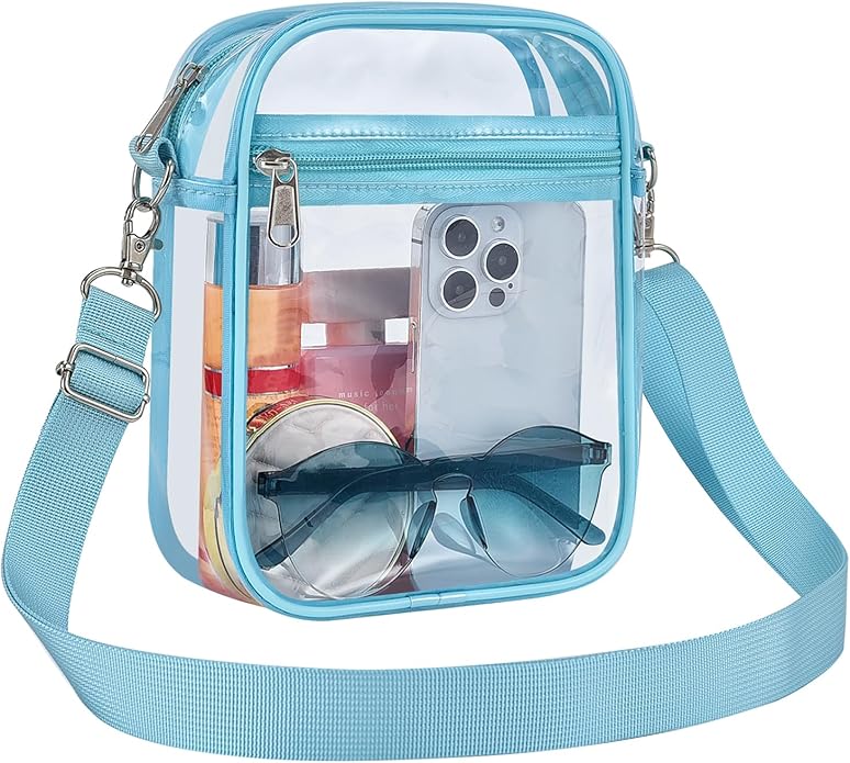 USPECLARE Clear Purse Stadium Transparent Messenger Bag Stadium Approved for Men and Women Clear CrossBody Bag