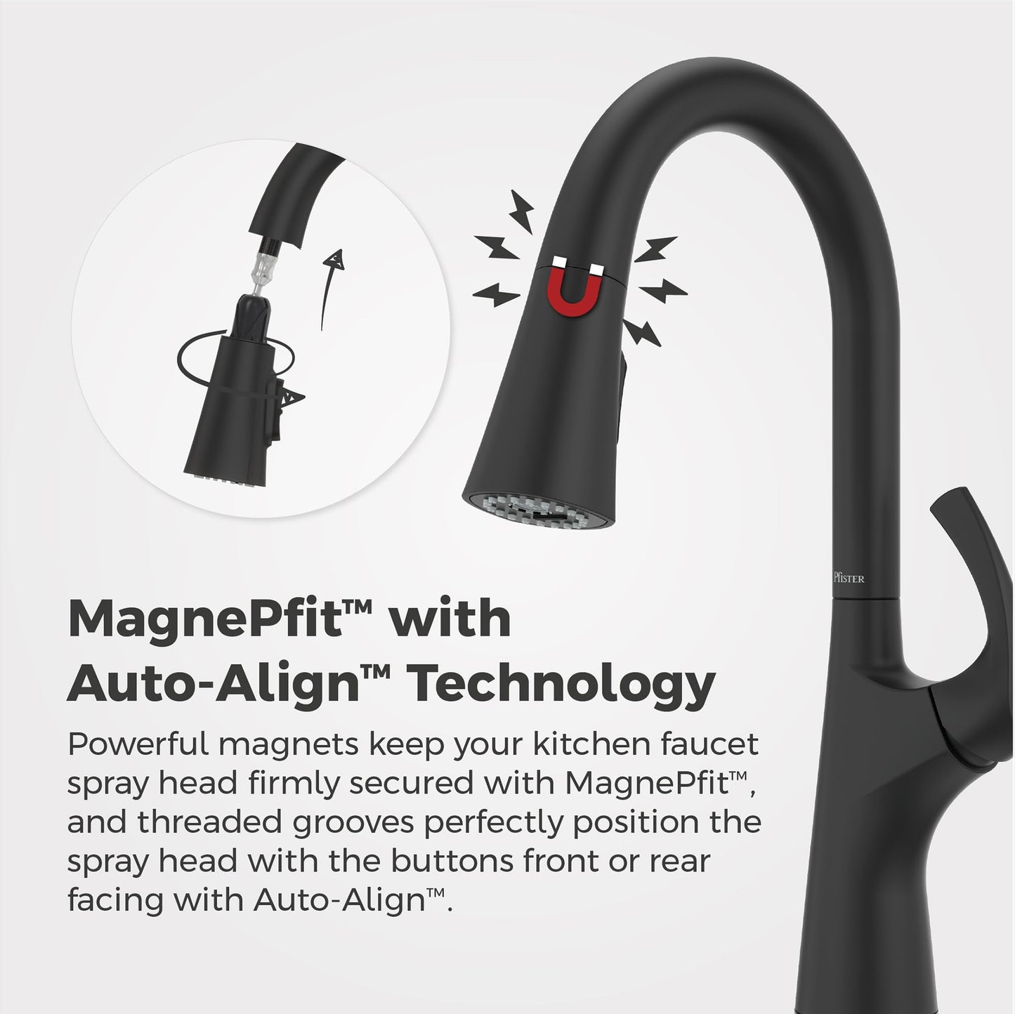 Pfister Talega Pull-Down Kitchen Faucet in Matte Black
