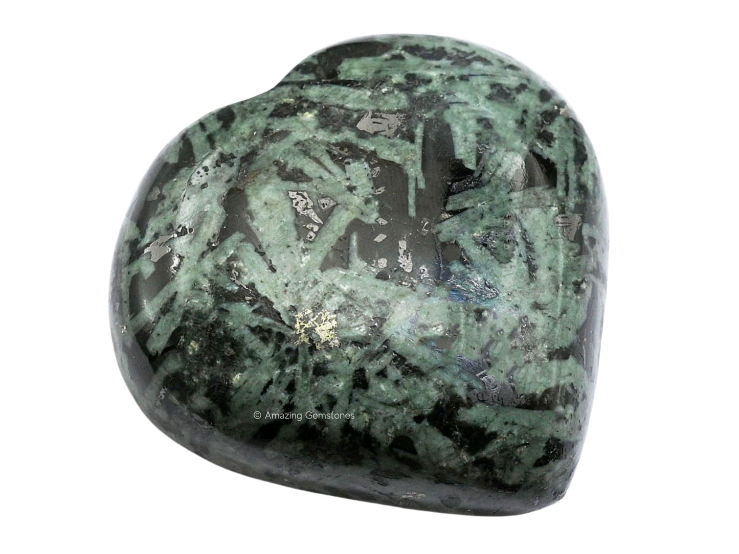 Amazing Gemstone Flower Stone Crystal Heart Palm Stone - Pocket Massage Worry Stone for Natural Body Chakra Balancing, Reiki Healing and Crystal Grid