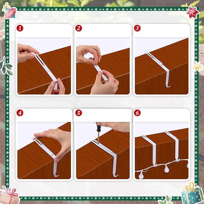 Frienda 12 Pcs Adjustable Outdoor Light String Metal Hooks for 3.2-6 Inch Concrete Wall Cinder Block Fences Hangers Outdoor Light String Hooks No Drill for Concrete Wall Cinder Block and Fence(White)