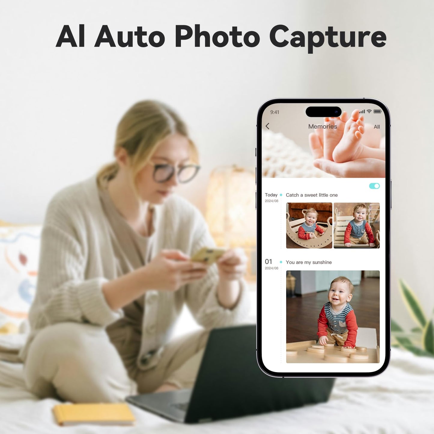 Envilink Smart Video Baby Monitor,2.8inch Display,1080p Camera,1500ft Long Range,WiFi On/Off Switch,Night Vision,Feeding Clock,Temperature Detection,2-Way Talk,Free Smart Phone App