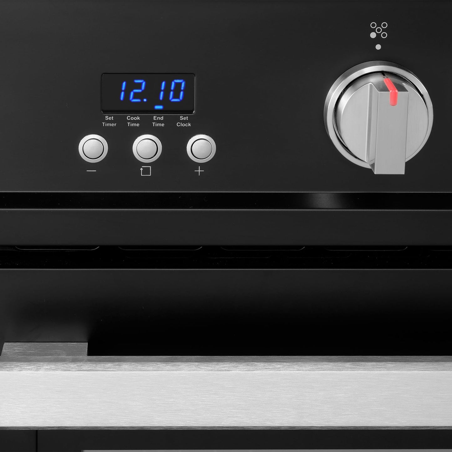 COSMO COS-965AGFC-BKS 36 in. Nebula Collection 3.8 cu. ft. Gas Range, 5 Burners, Rapid Convection Oven, Cast Iron Grates in Matte Black