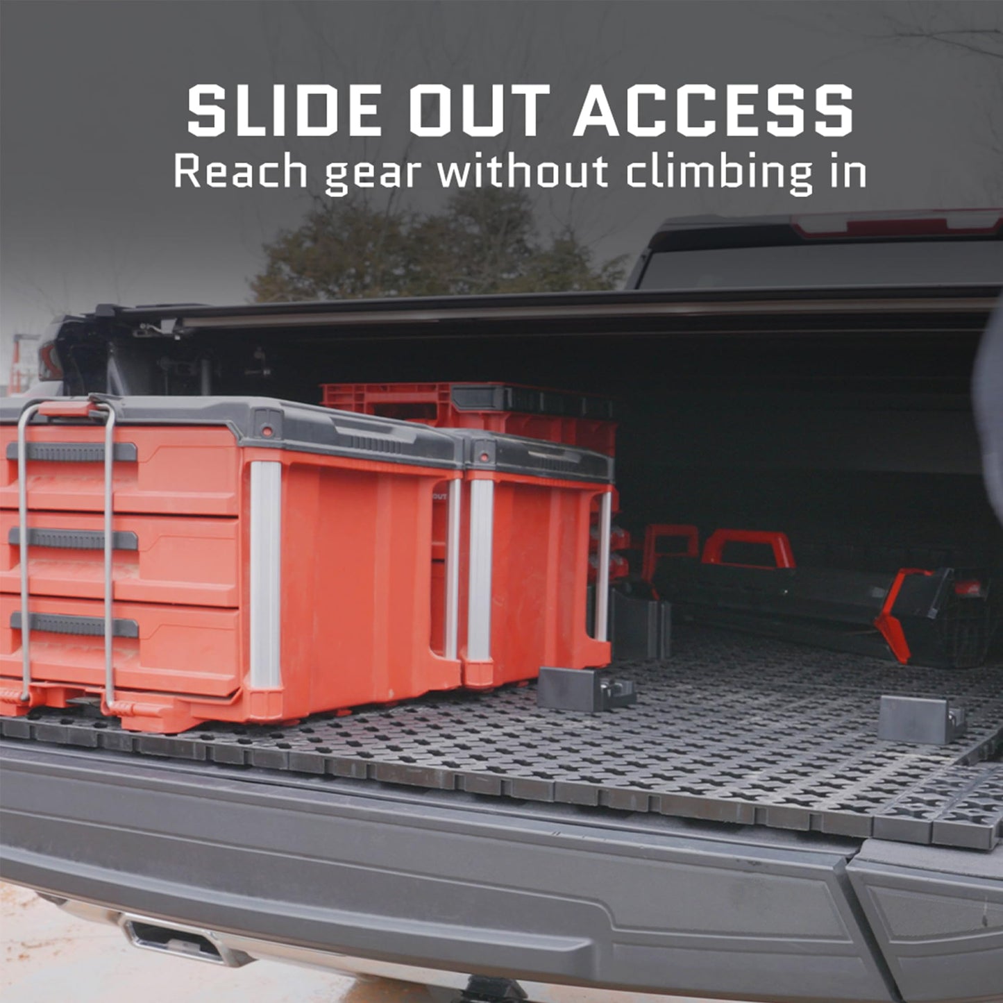 Tmat Truck Bed Organizer Storage System Slide Out Mat (Universal Fit for Long Beds 8' to 8'2")