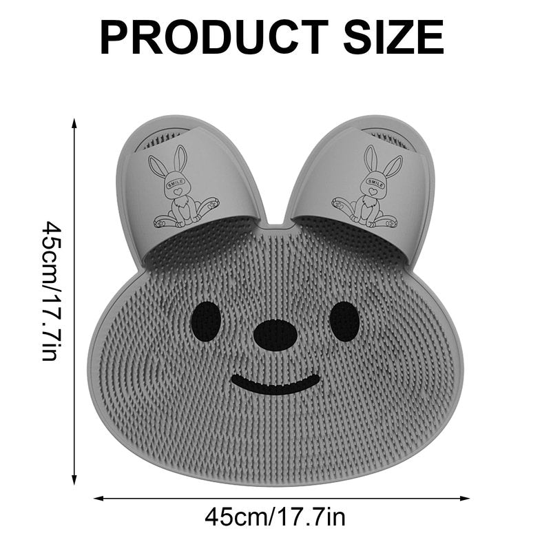 GEDEUBAN Foot Scrubber Matt for Shower Floor with Non-Slip Suction Cups, Silicone Foot Scrub Mat, Tapete para Lavar Los Pies En La Ducha