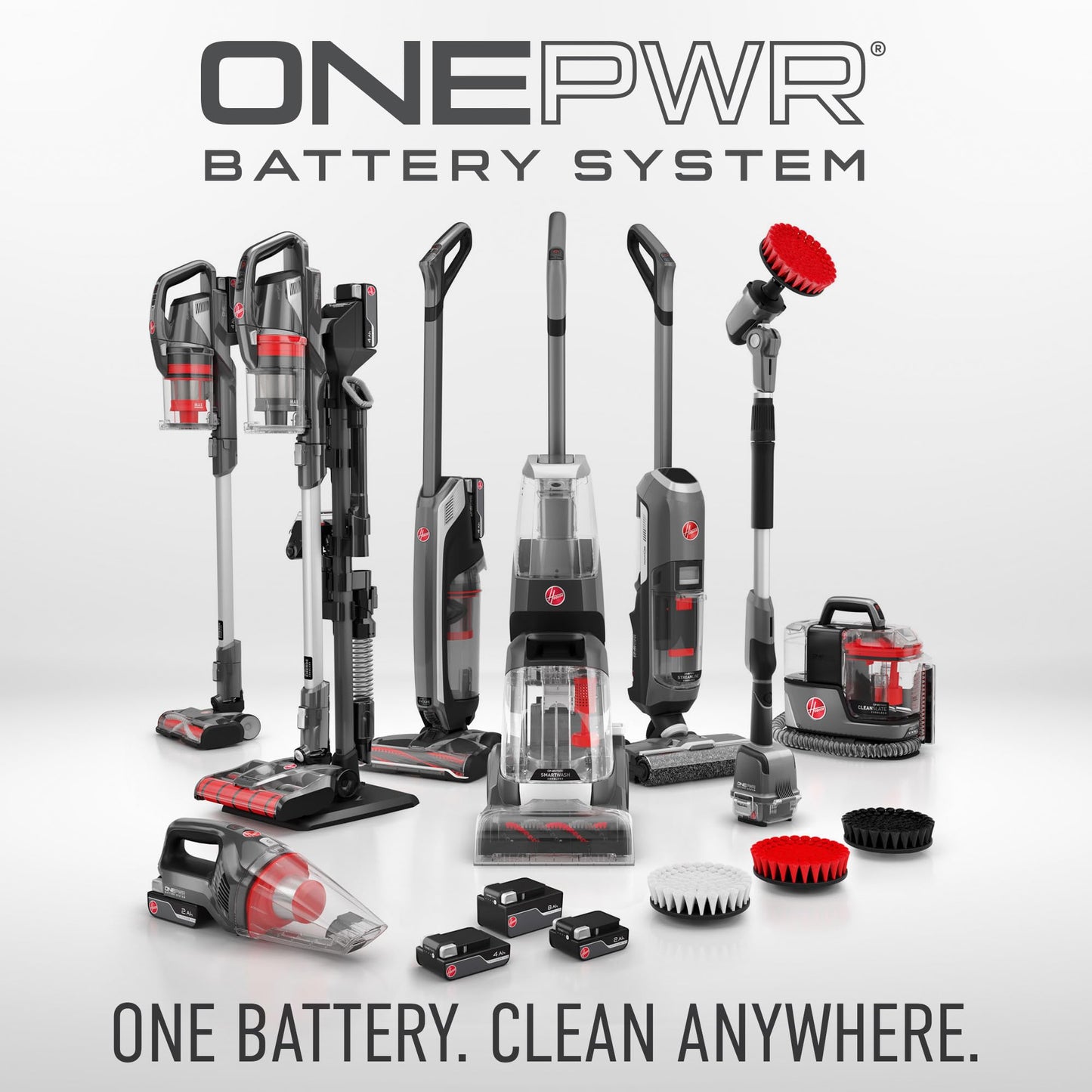 Hoover ONEPWR Telescoping Scrubber, Electric Spin Scrubber for Cleaning, Pivoting Brush Head, 4+ Feet of Reach, Water Resistant Power Cleaning Brush for Home and Outdoors