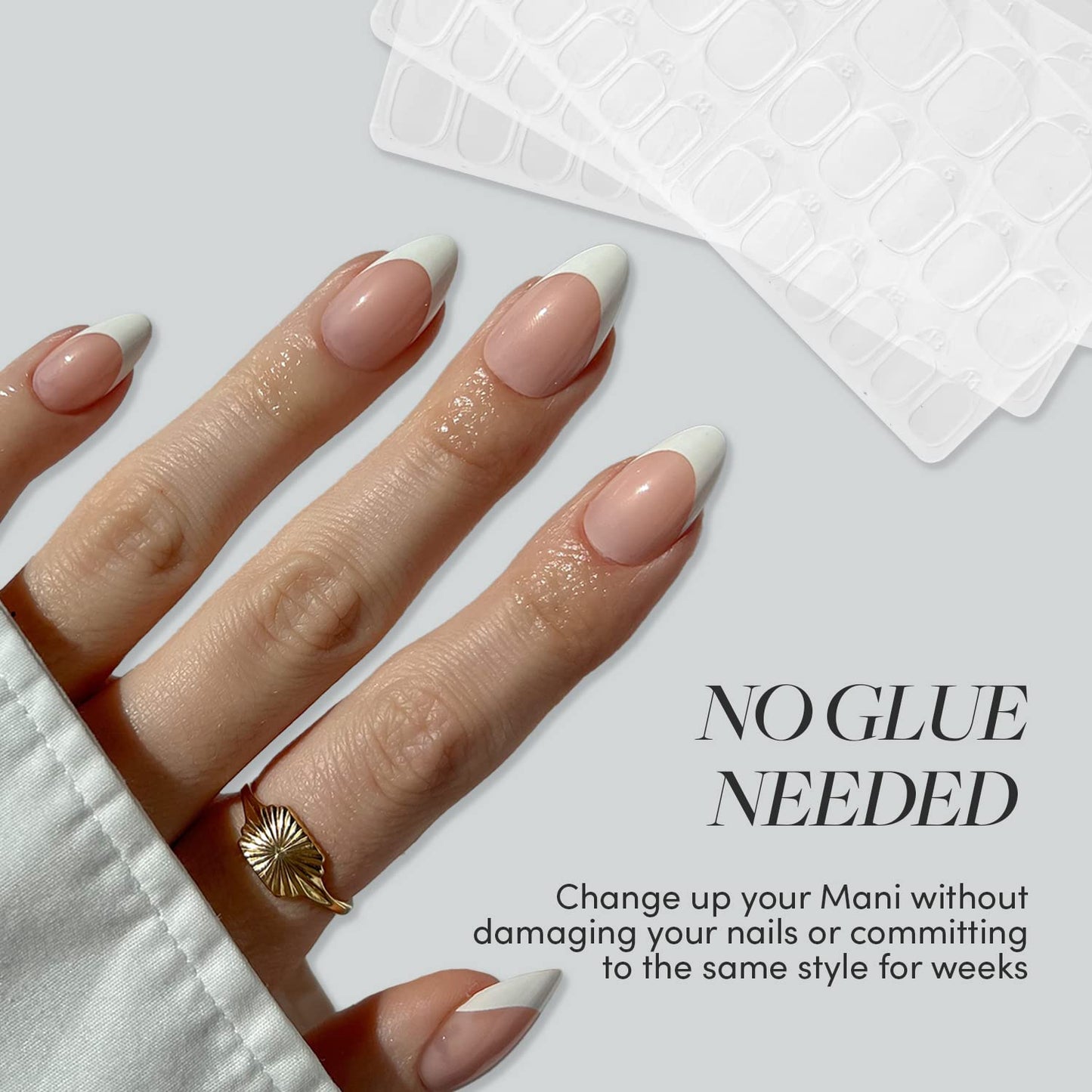 Glamnetic Press-On Nails & Adhesive Nail Tabs - Boba | Opaque Black Short Almond Nails, Reusable | 12 Sizes - 24 Nail Kit with Adhesive Tabs
