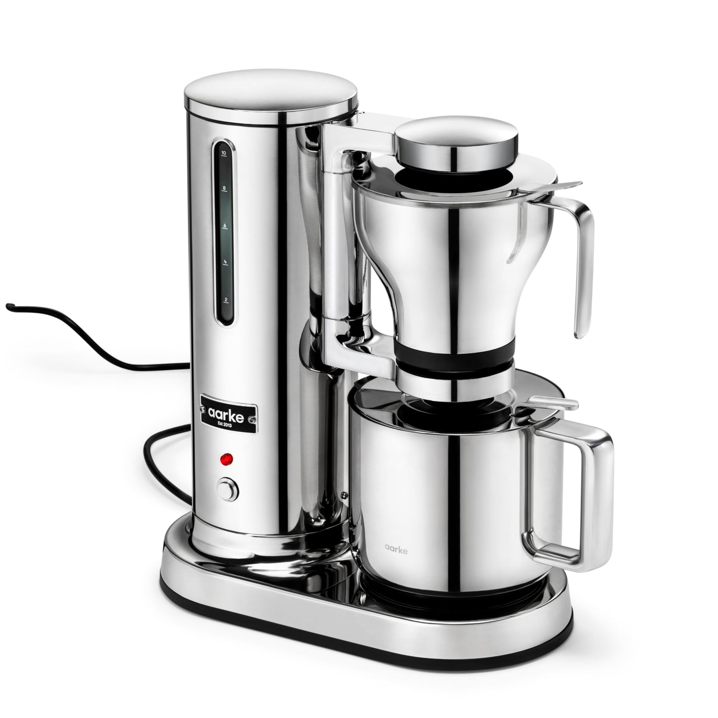 aarke Coffee Maker and Thermal Jug Bundle - Premium SCA-Certified Brewer with Vacuum Insulated Stainless Steel Thermal Carafe, Blooming Mode, 42 fl oz, Stainless Steel