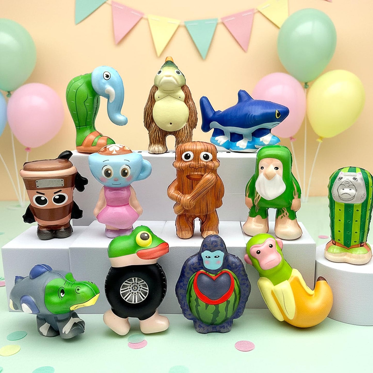 24 Pcs Italian Brainrot Toys Bulk for Kids Party Favors Brain Rot Squeeze Toys Tralalero Tralala Classroom Exchange Prizes Brainrots Birthday Decorations Goodie Bag Party Supplies