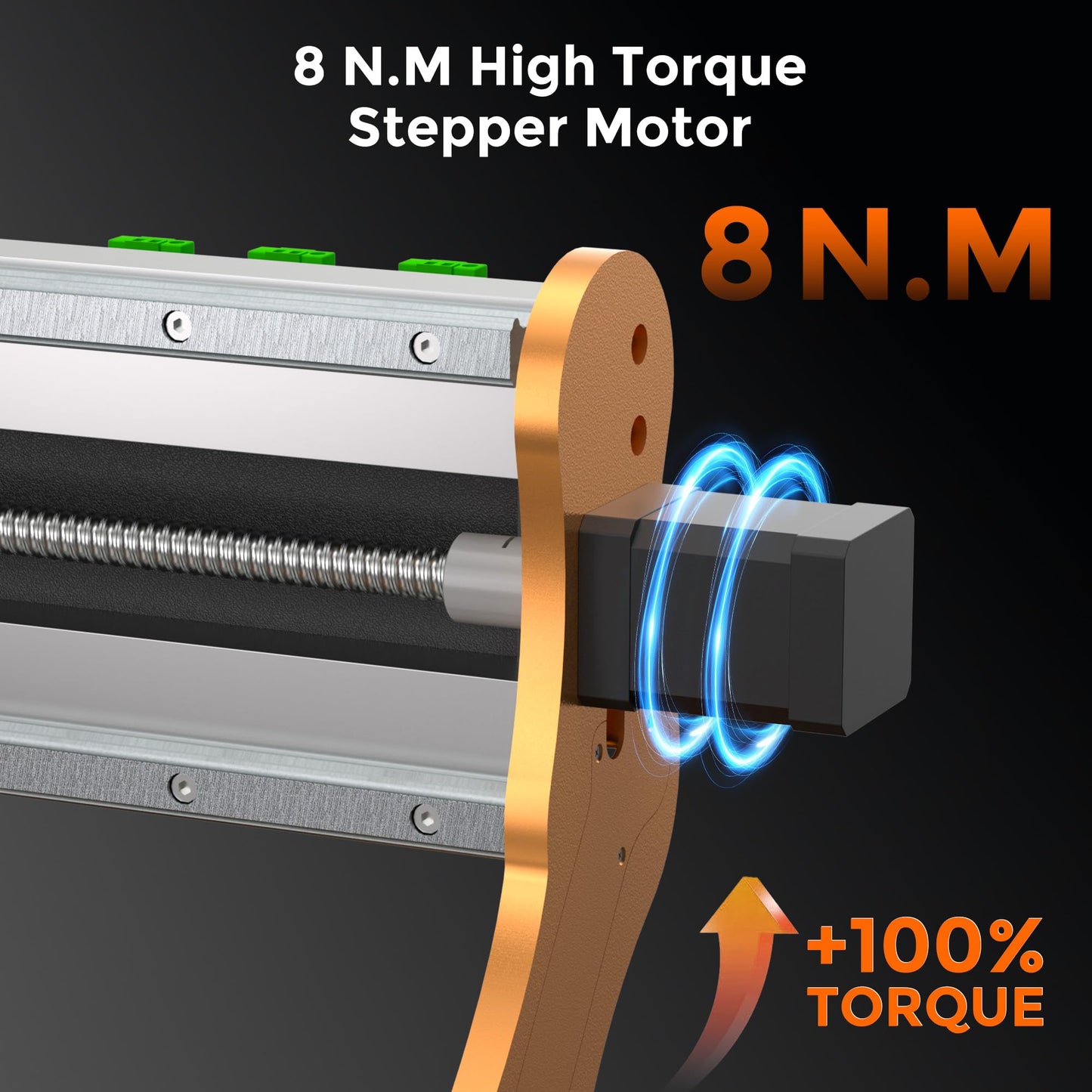 LUNYEE 3020 Nova CNC Router Machine, All-Metal XYZ Axis Linear Guides and Ball screw with 800W Trimmer Router, Suitable for Cutting Aluminum, Brass, Stainless steel, Wood, Acrylic, MDF, and Plastics